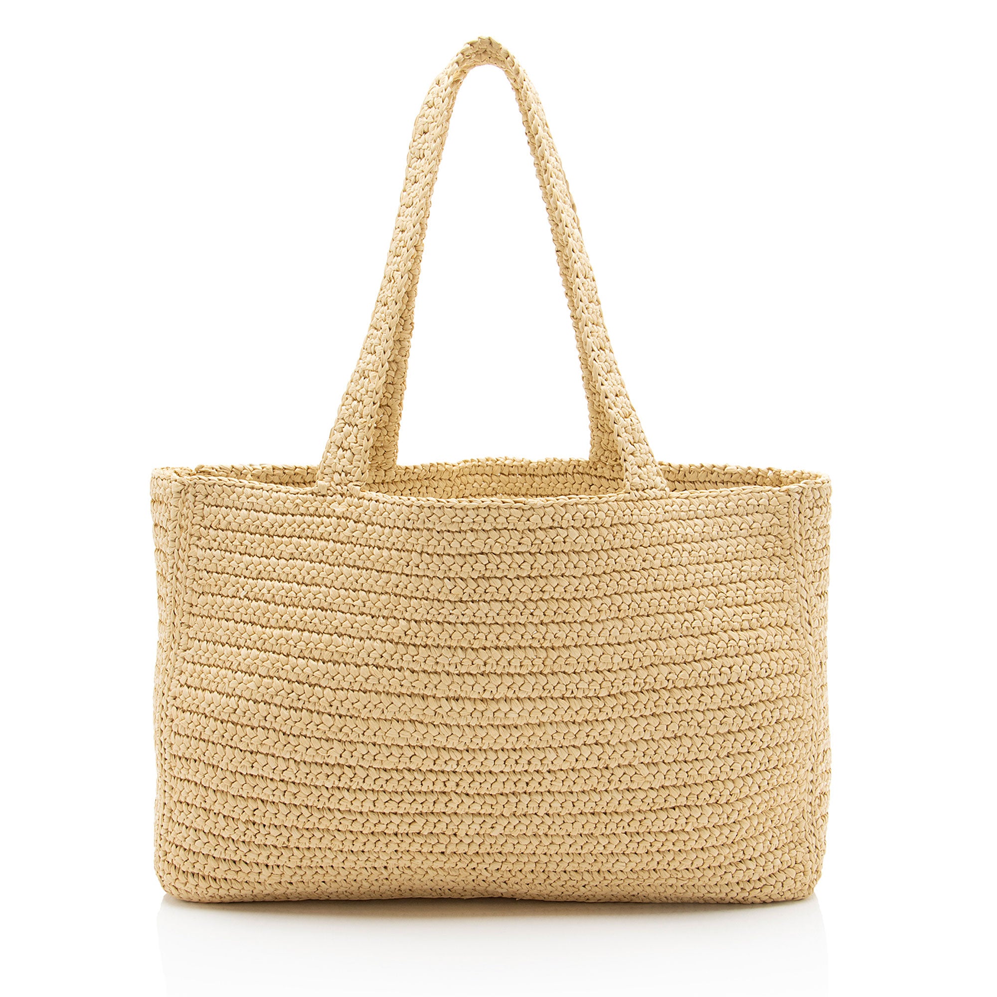 Valentino Crochet Raffia Viva Superstar Large Shopping Tote