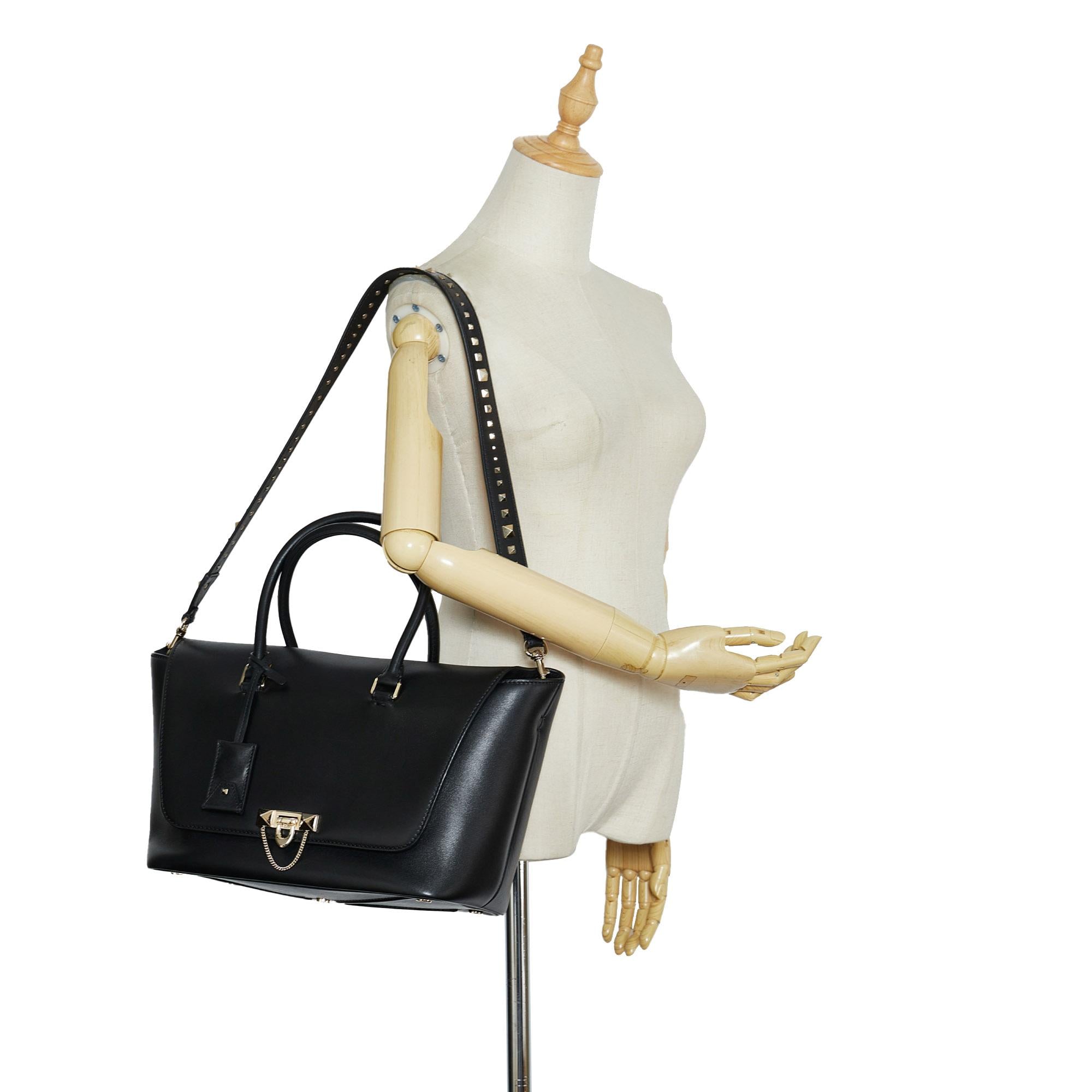 Valentino Demilune Rockstud Satchel (SHG-YVg0fW)