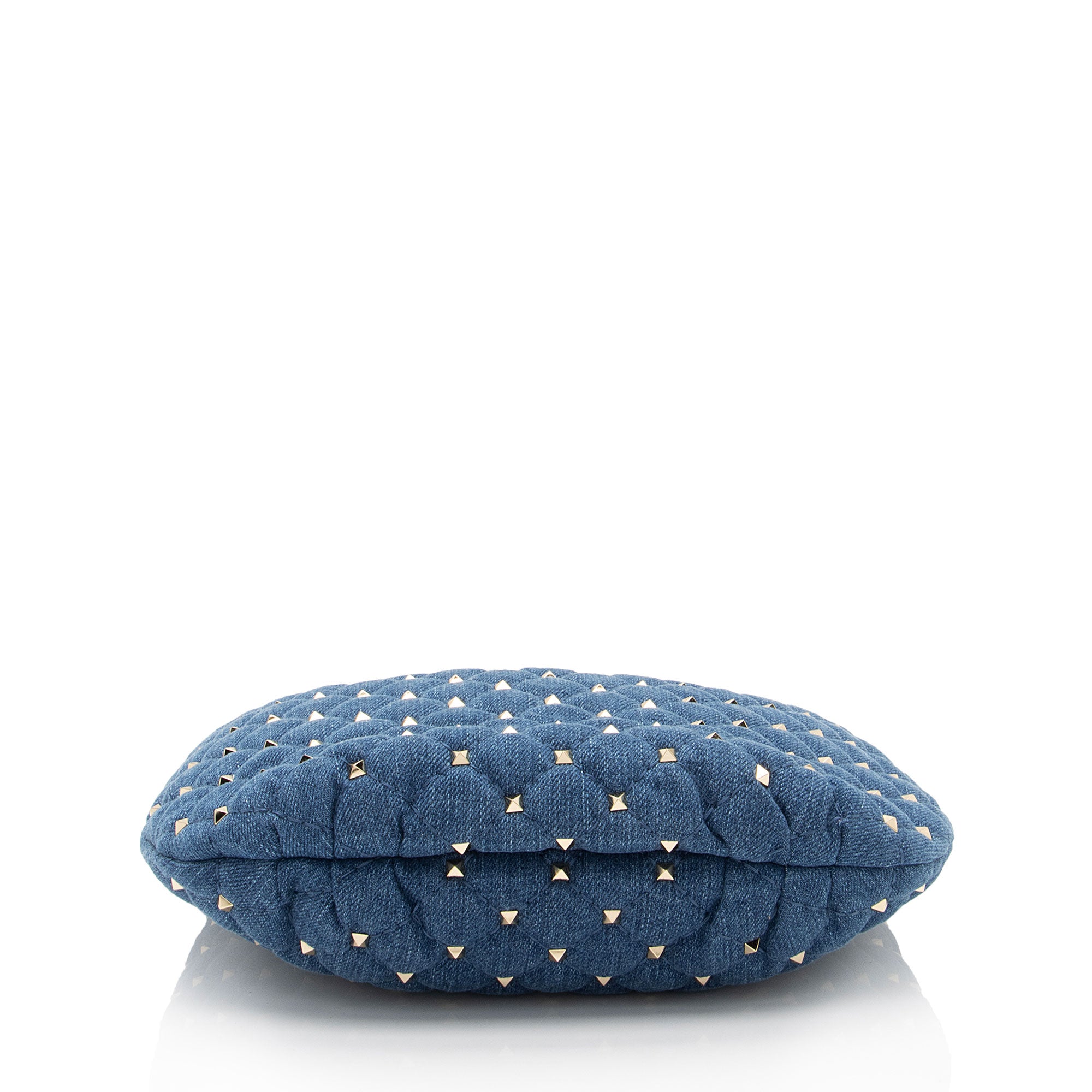 Valentino Denim Rockstud Spike Hobo