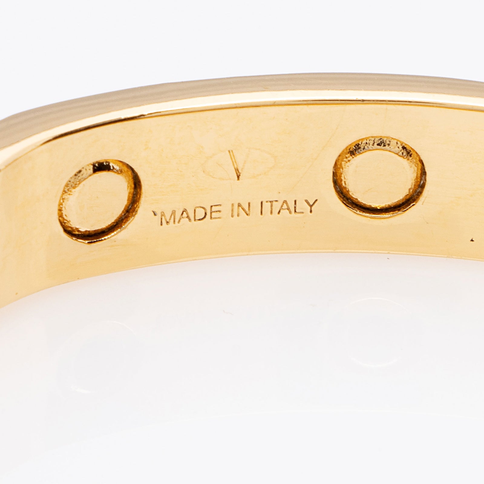 Valentino Gold Metal Rockstud Bangle Bracelet SHF DaCpkM LuxeDH