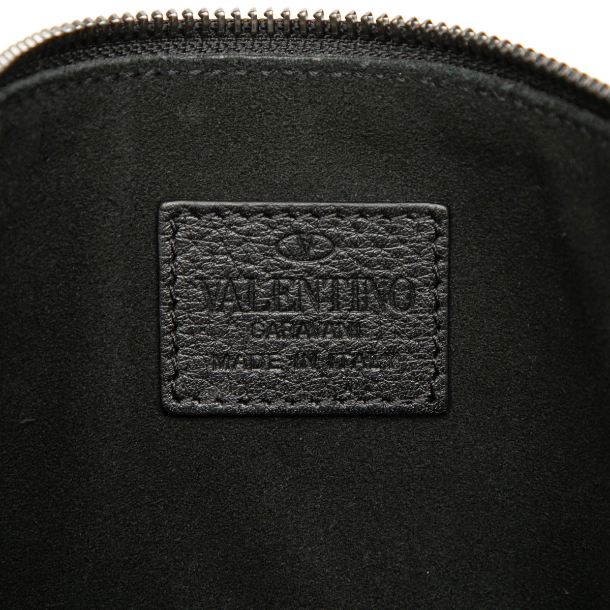 Valentino Grained Calfskin Rockstud Clutch