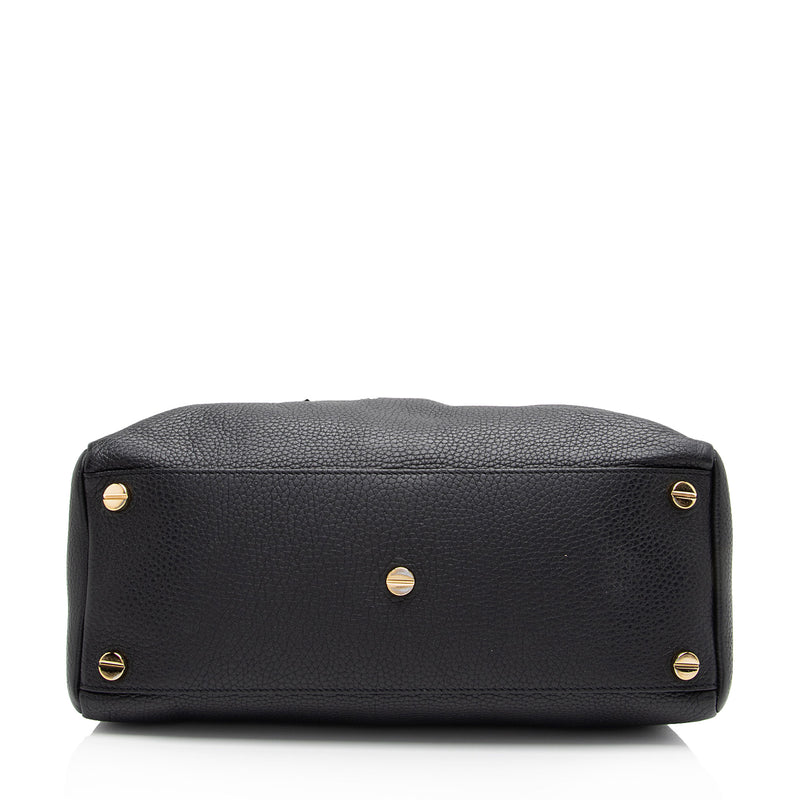 Valentino Grained Calfskin Rockstud Twiny Convertible Top Handle Bag (SHF-3PqWxk)