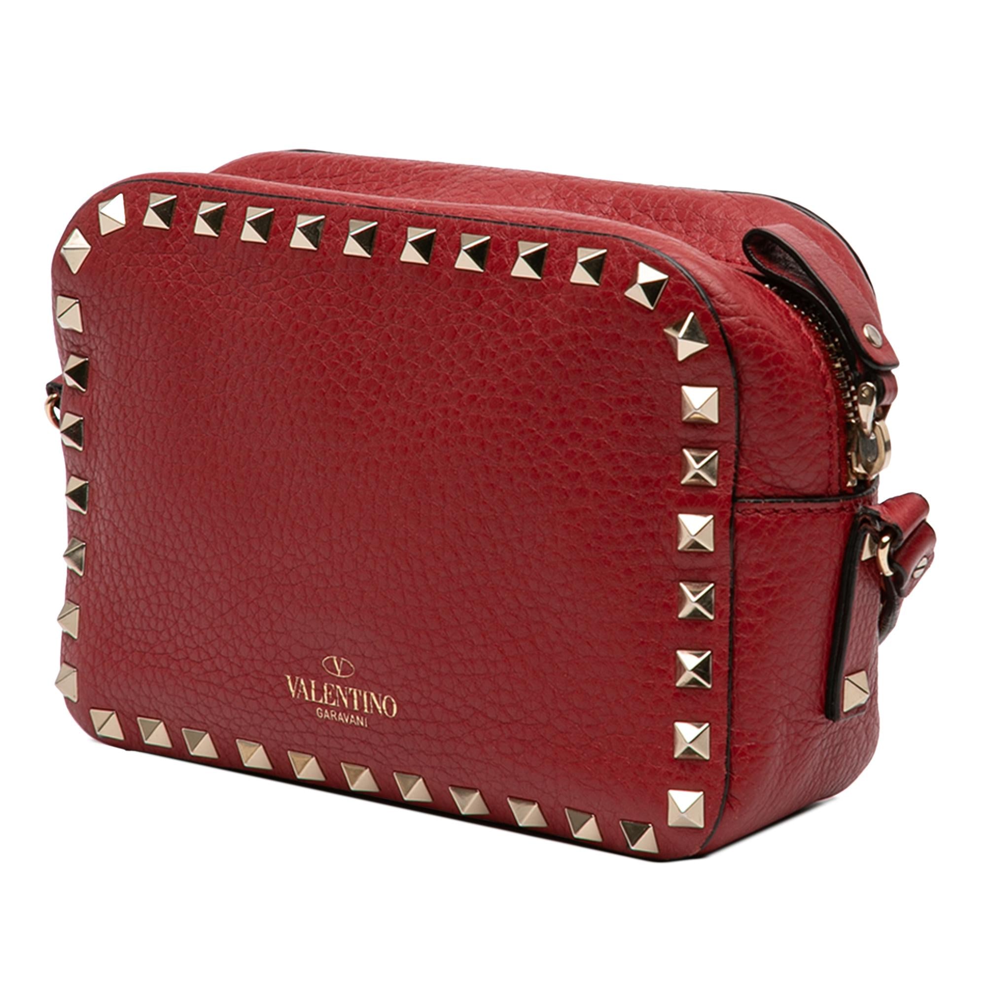 Valentino Grainy Calfskin Rockstud Camera Bag