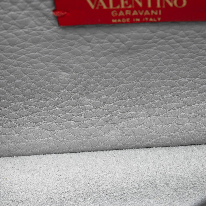 Valentino Grainy Calfskin Rockstud Flap Side Slip Crossbody Bag (SHF-goZOPK)