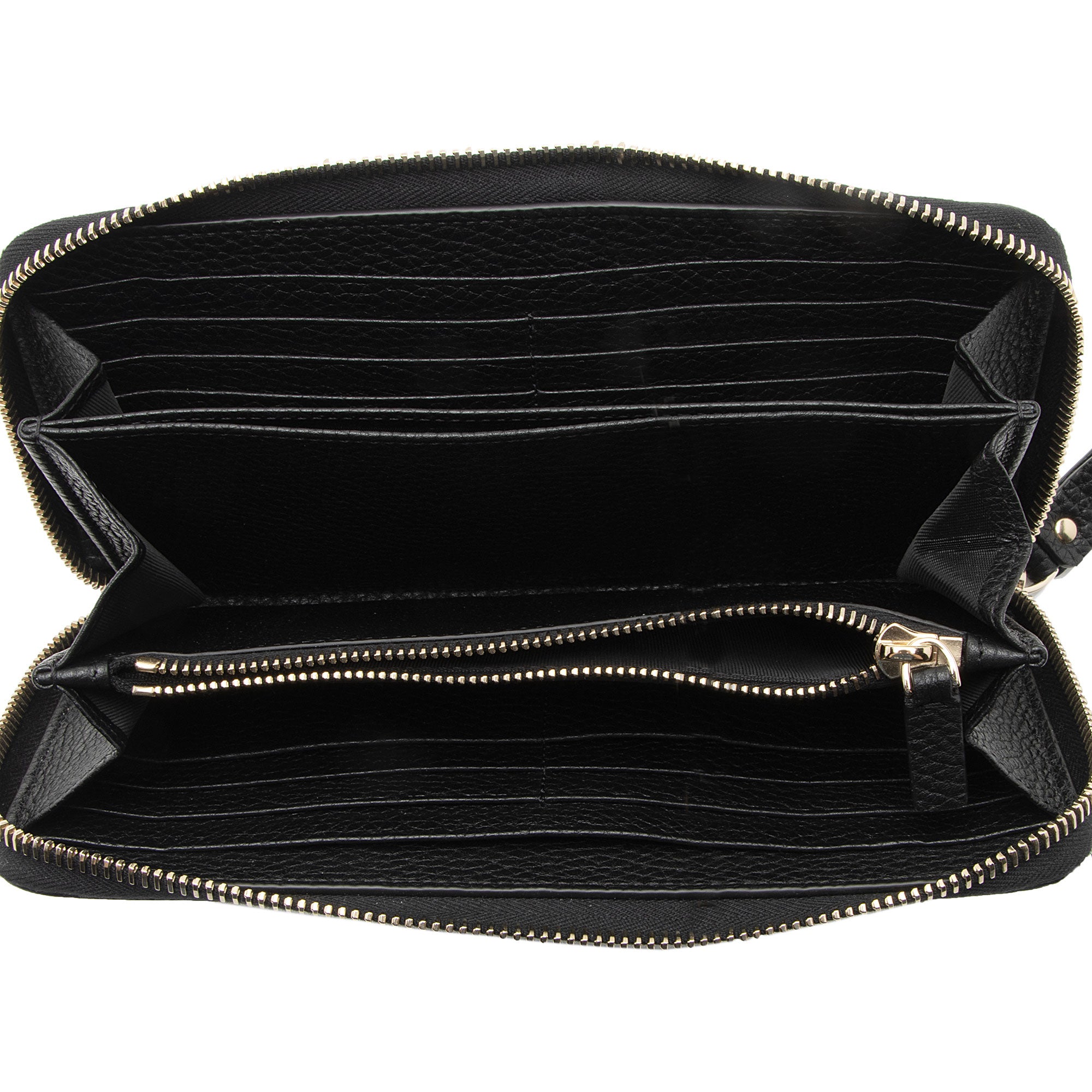 Valentino Grainy Calfskin Rockstud Zip Around Wallet (SHF-vsMR80)