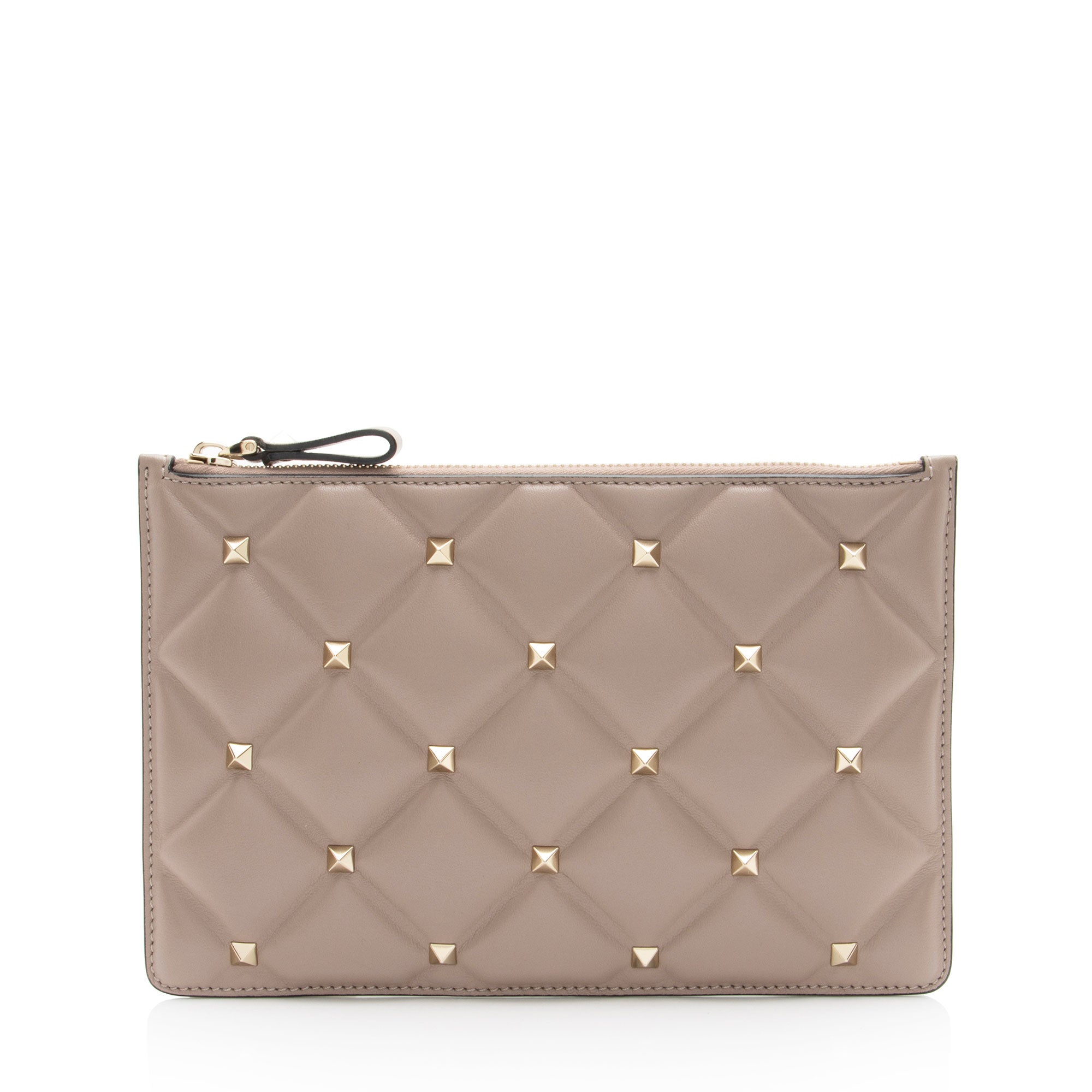 Valentino Lambskin Candystud Small Zip Pouch