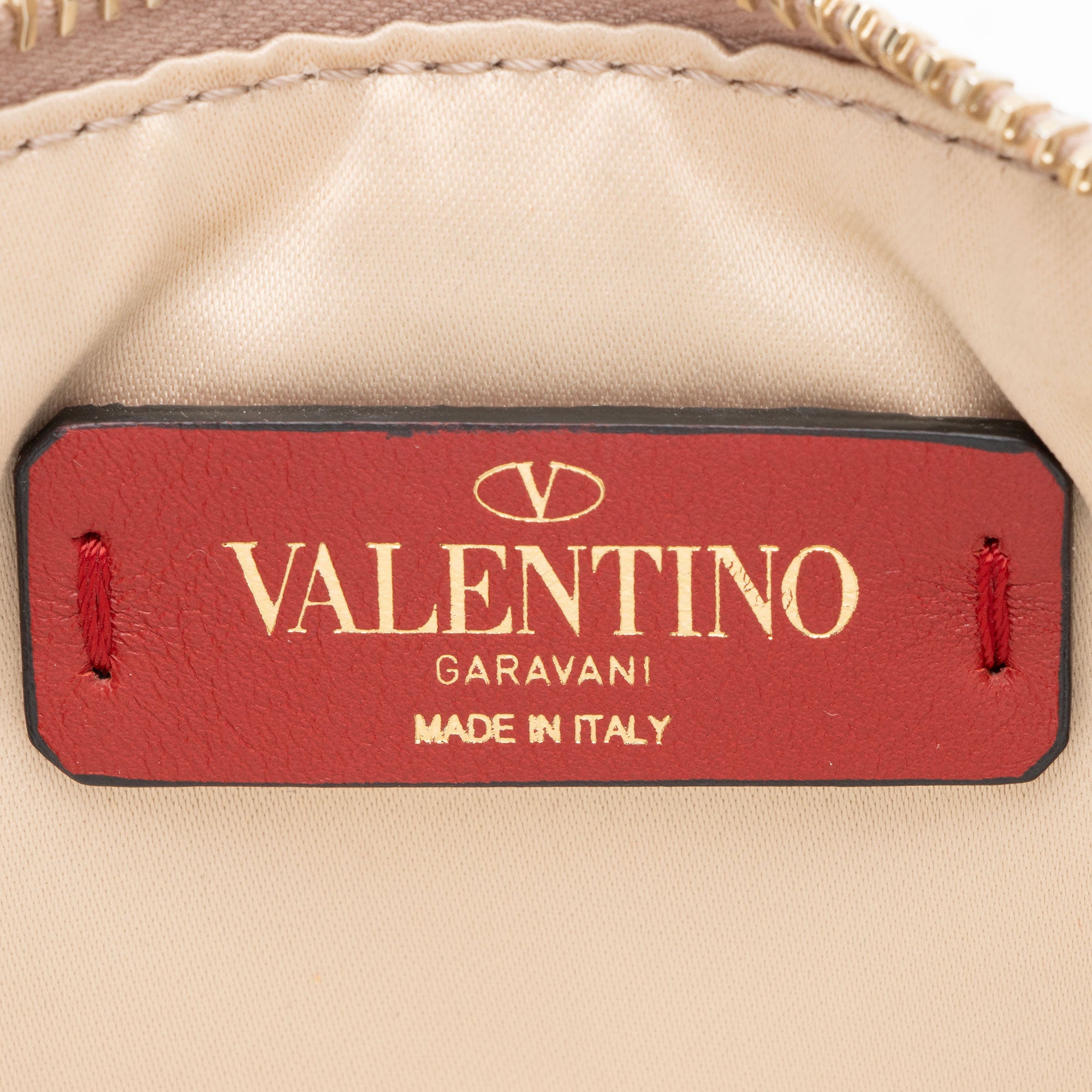 Valentino Lambskin Candystud Small Zip Pouch