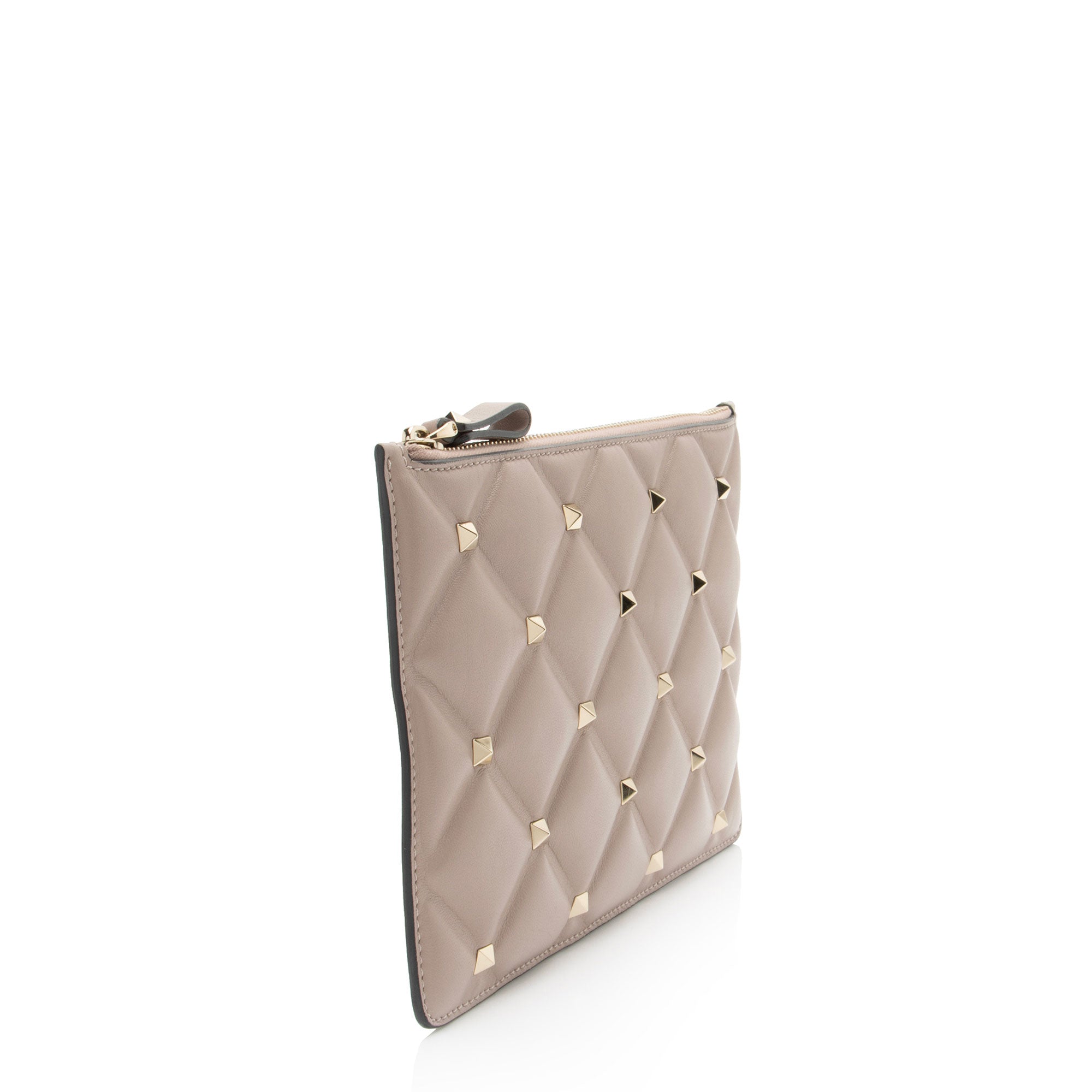 Valentino Lambskin Candystud Small Zip Pouch
