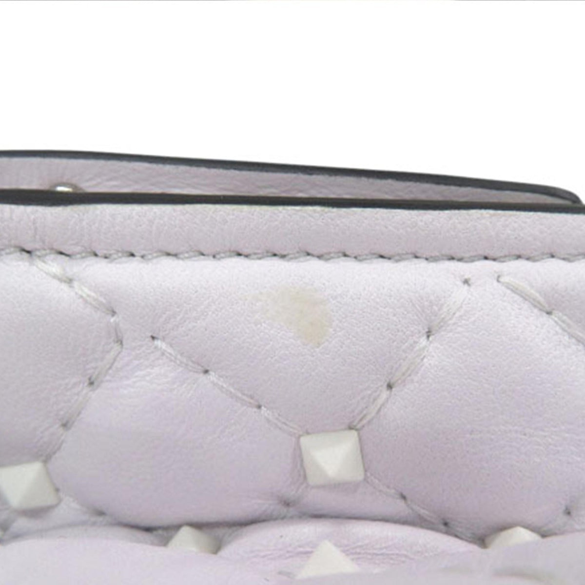 Valentino Lambskin Free Rockstud Spike Wallet On Chain