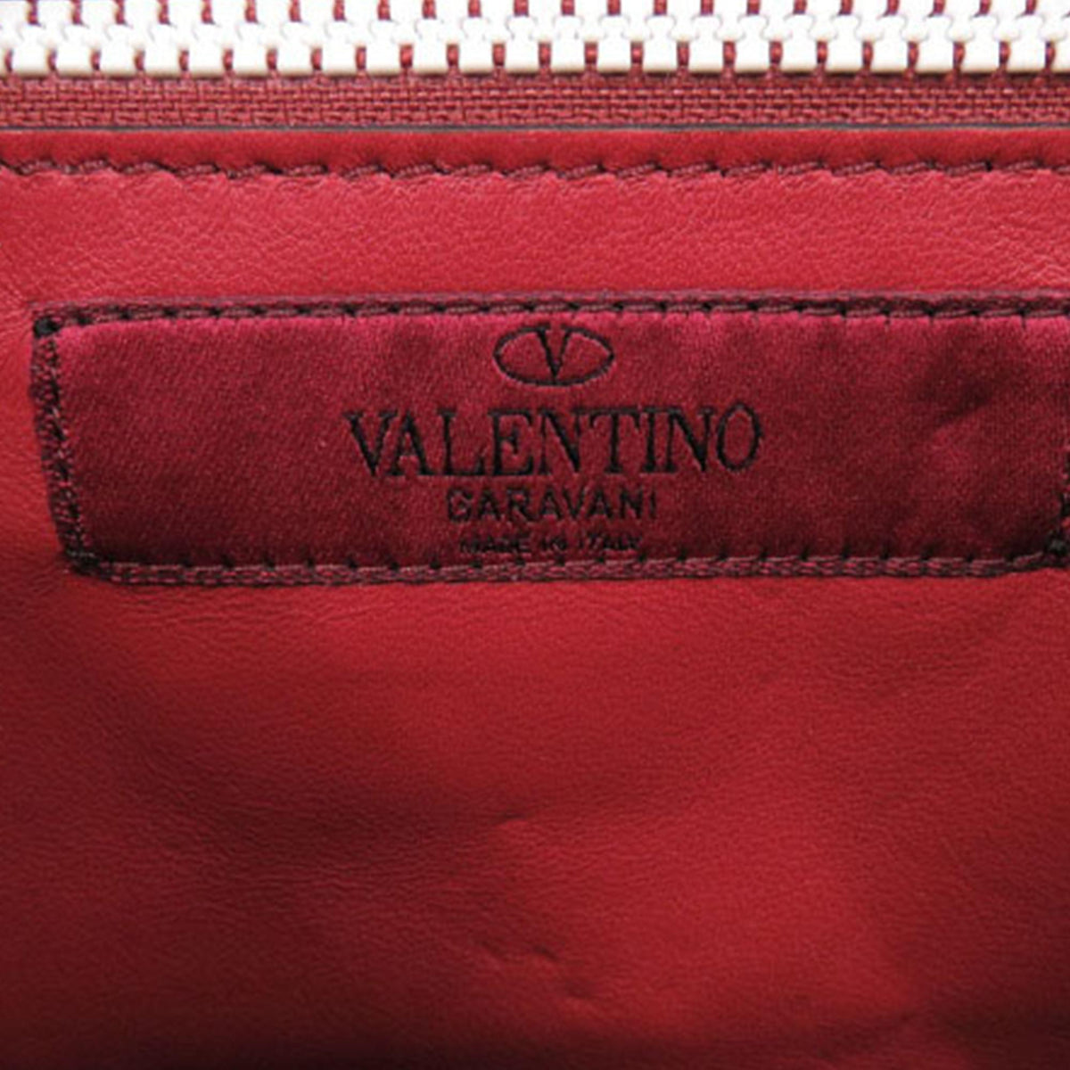 Valentino Lambskin Free Rockstud Spike Wallet On Chain