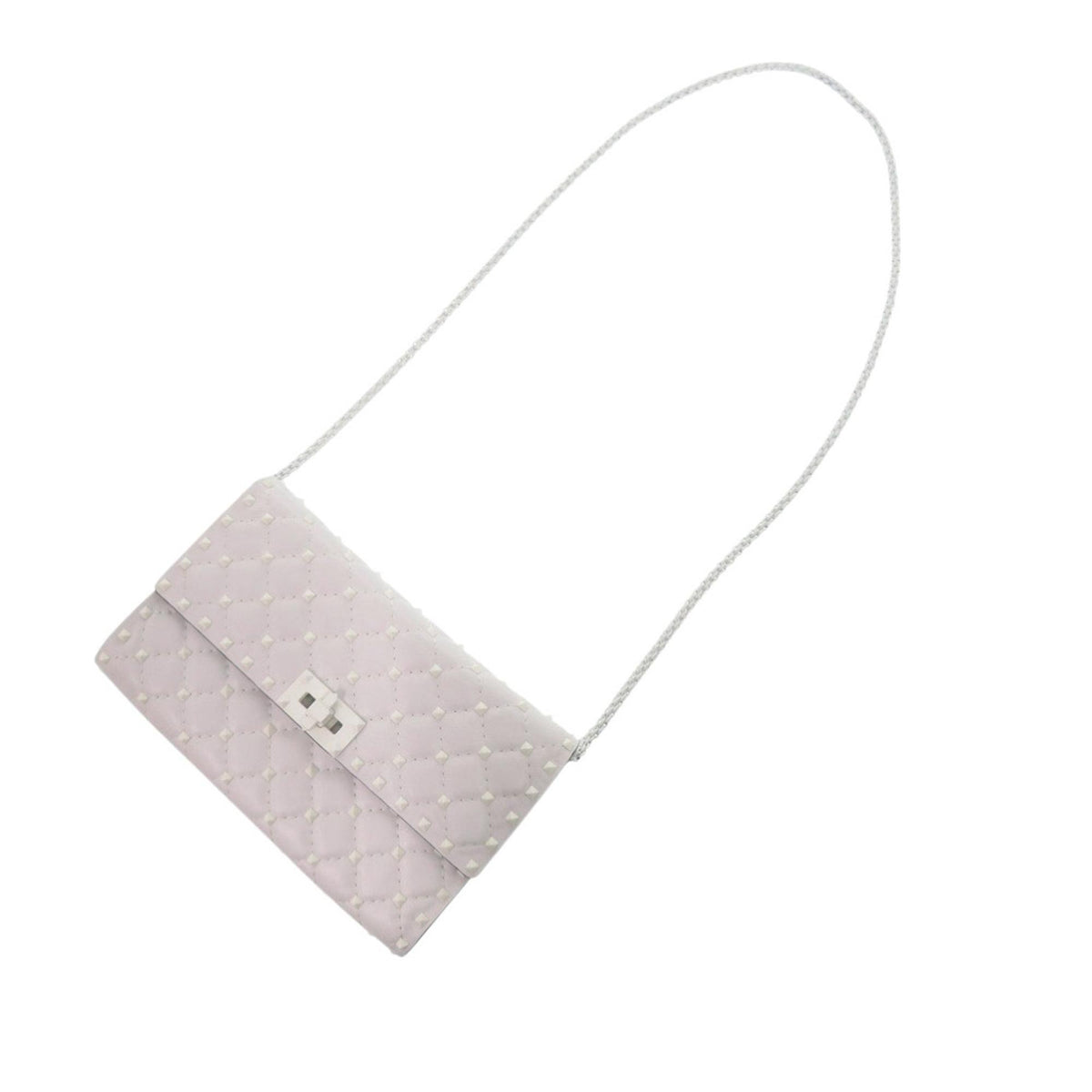 Valentino Lambskin Free Rockstud Spike Wallet On Chain
