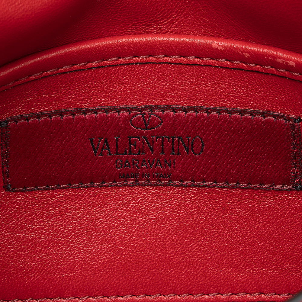 Valentino Calfskin Rockstud Spike Up Chain Small Shoulder Bag (SHF-20489)
