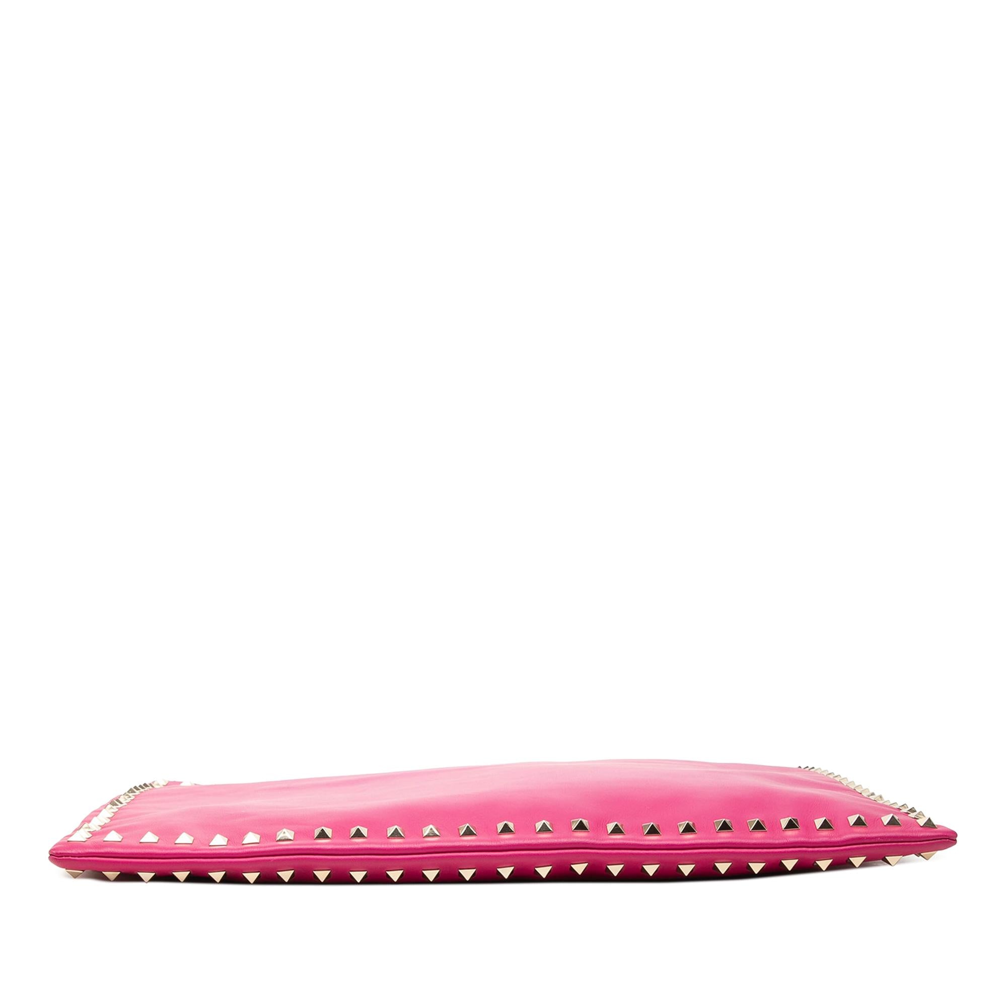 Valentino Large Leather Rockstud Clutch