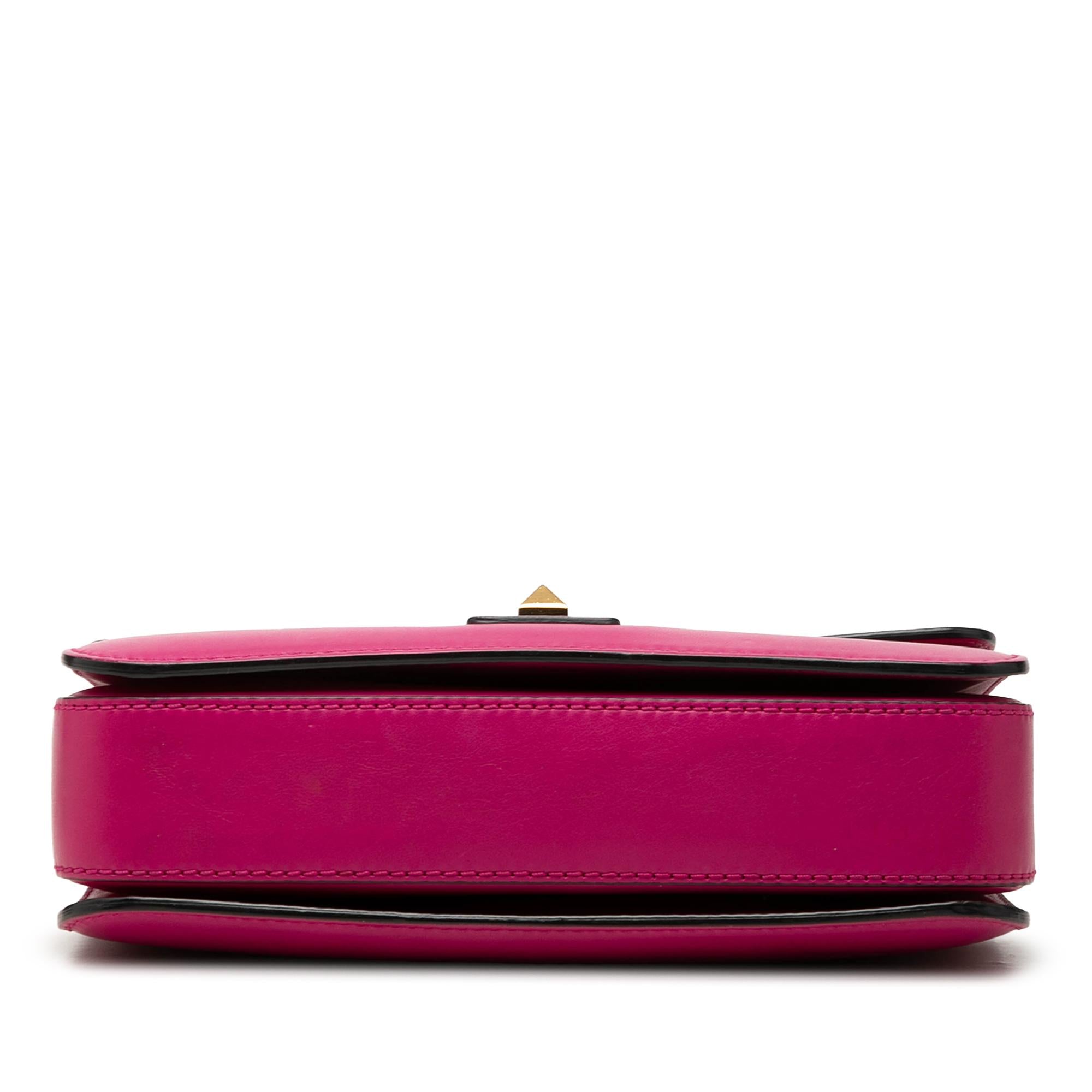 Valentino Leather B Rockstud Flap Shoulder Bag