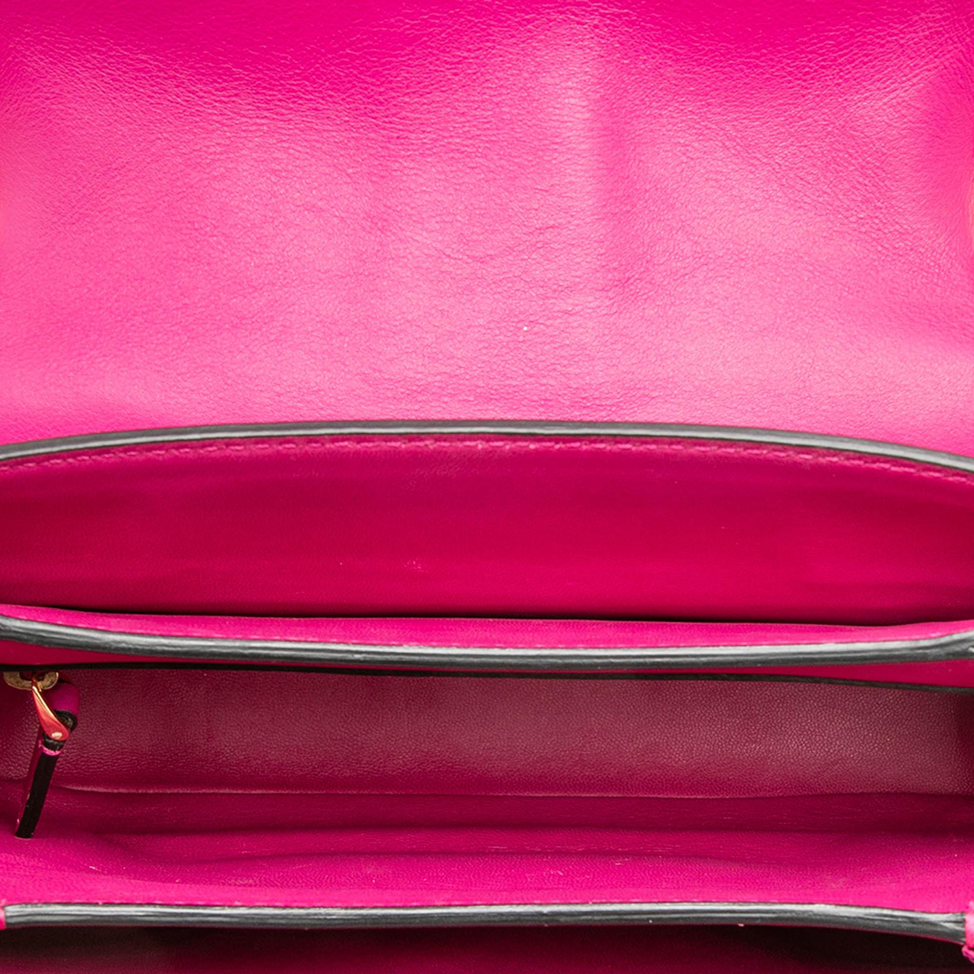 Valentino Leather B Rockstud Flap Shoulder Bag