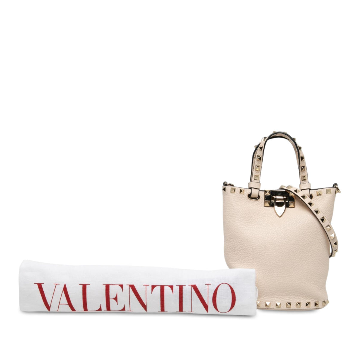 Valentino Leather Rockstud Bucket Bag