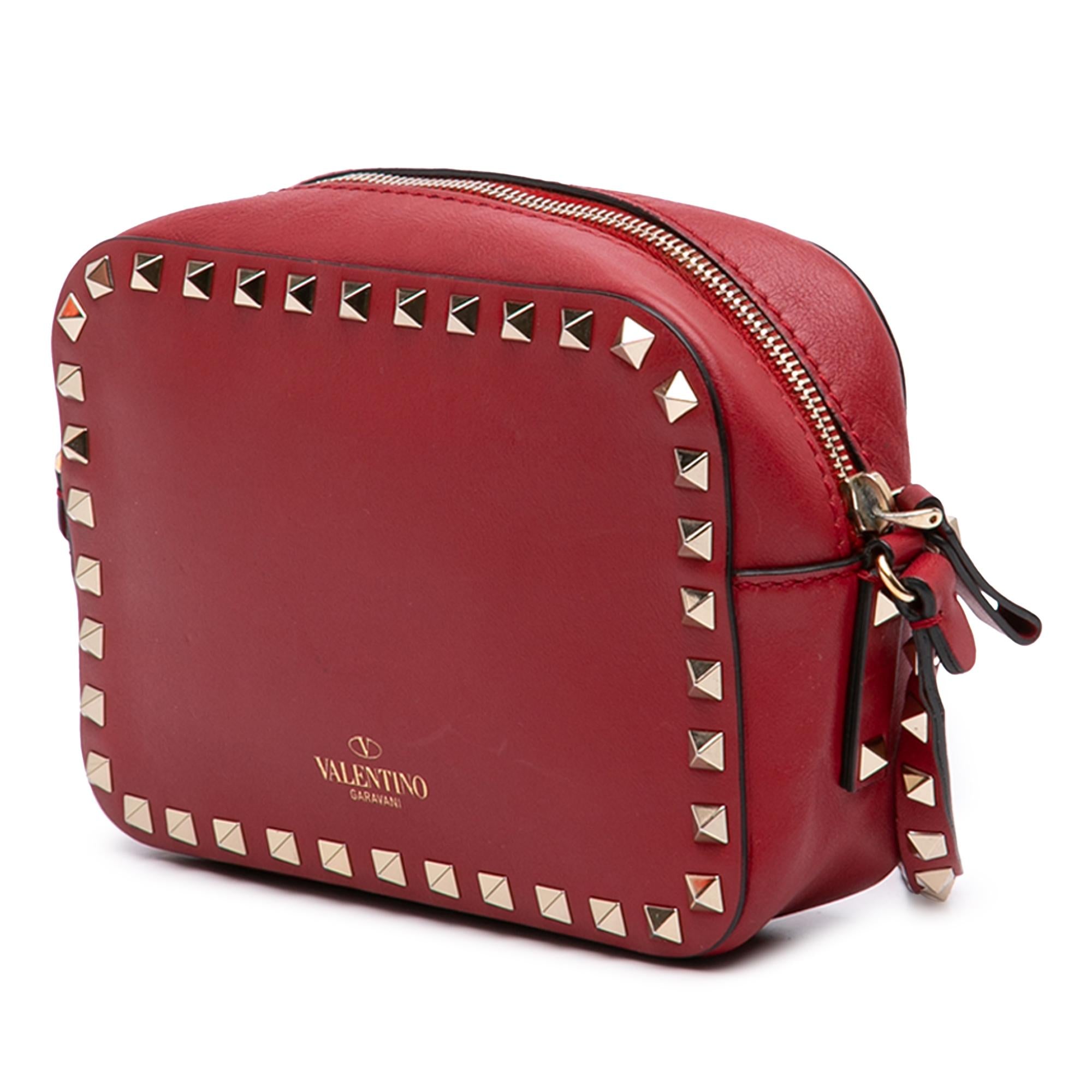 Valentino Leather Rockstud Camera Bag