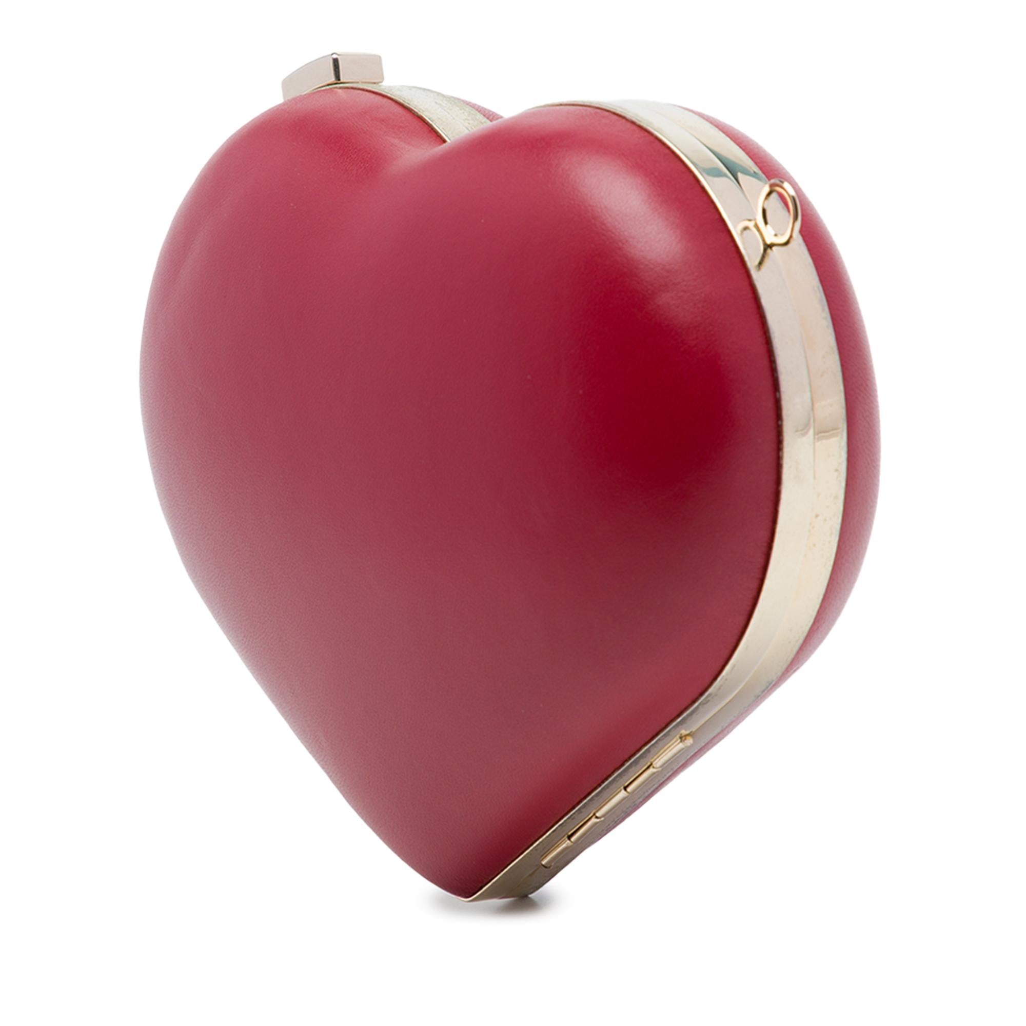 Valentino Leather Rockstud Carry Secrets Heart Minaudiere Crossbody