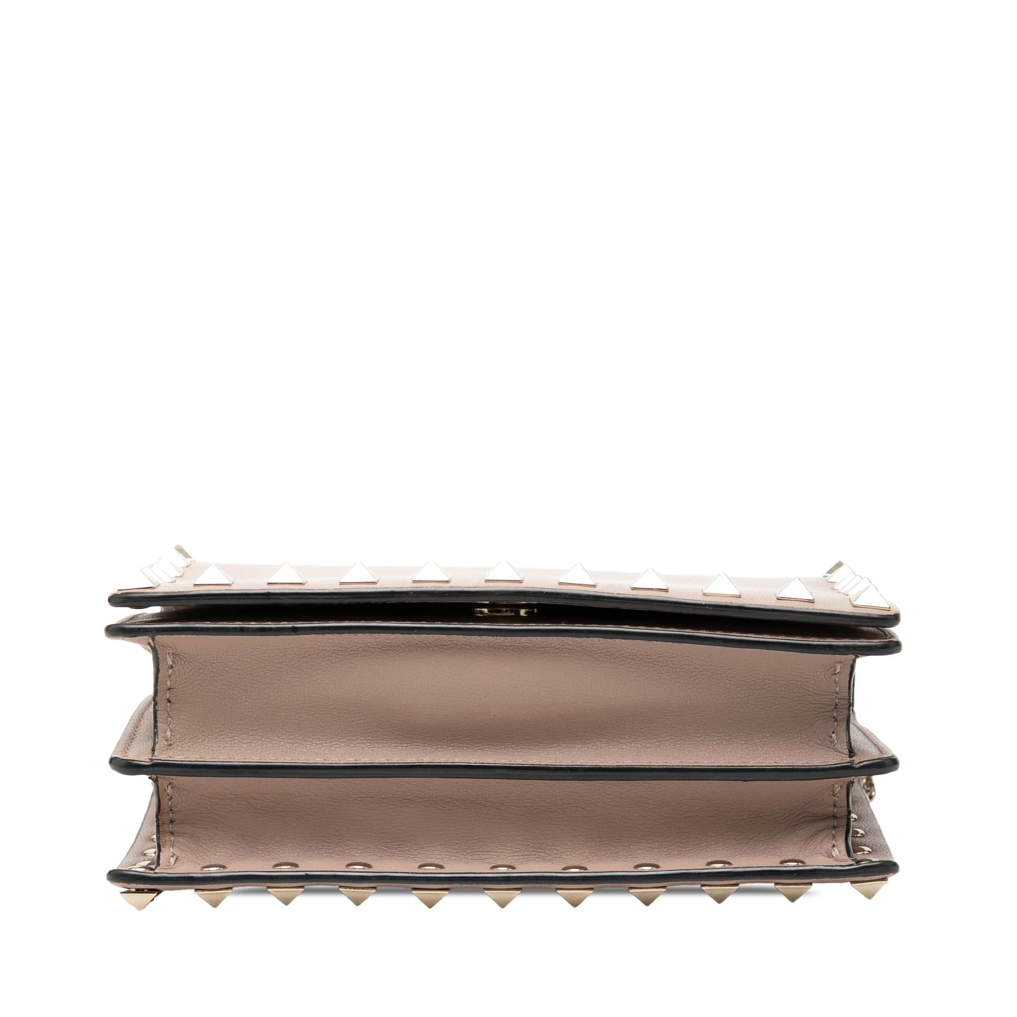Valentino Leather Rockstud Chain Pouch