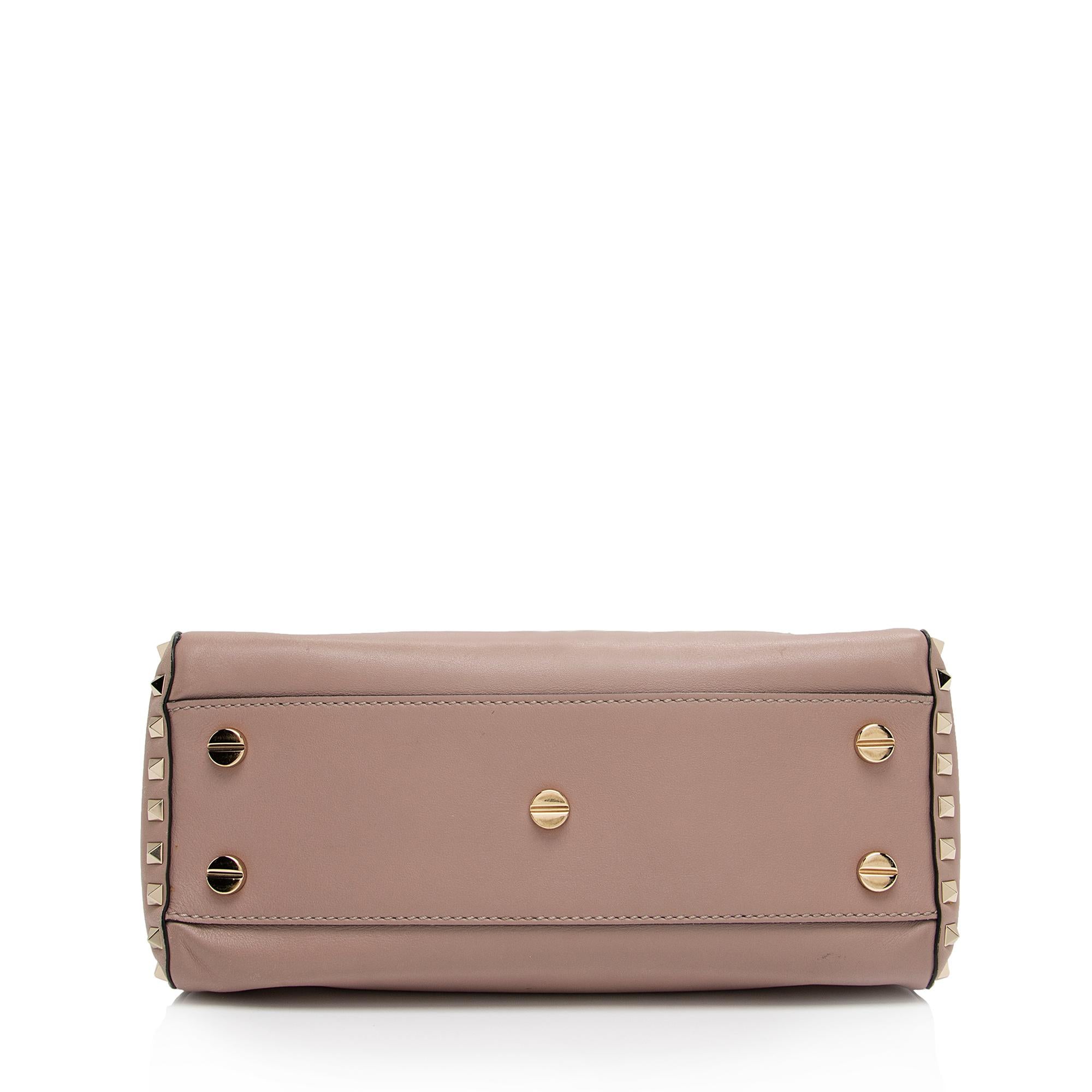 Valentino Leather Rockstud Convertible Shoulder Bag (SHF-TAm8sS)