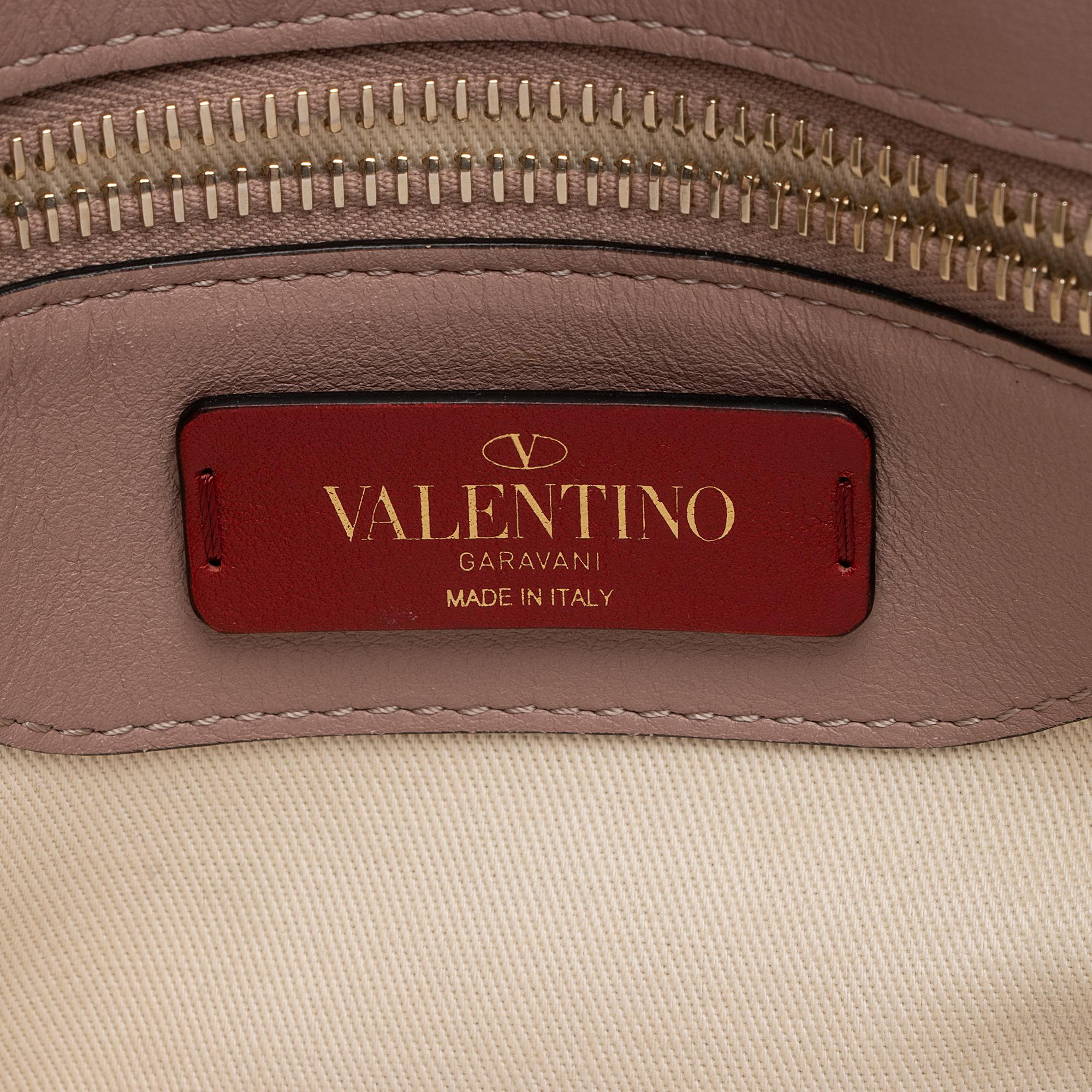 Valentino Leather Rockstud Convertible Shoulder Bag (SHF-TAm8sS)