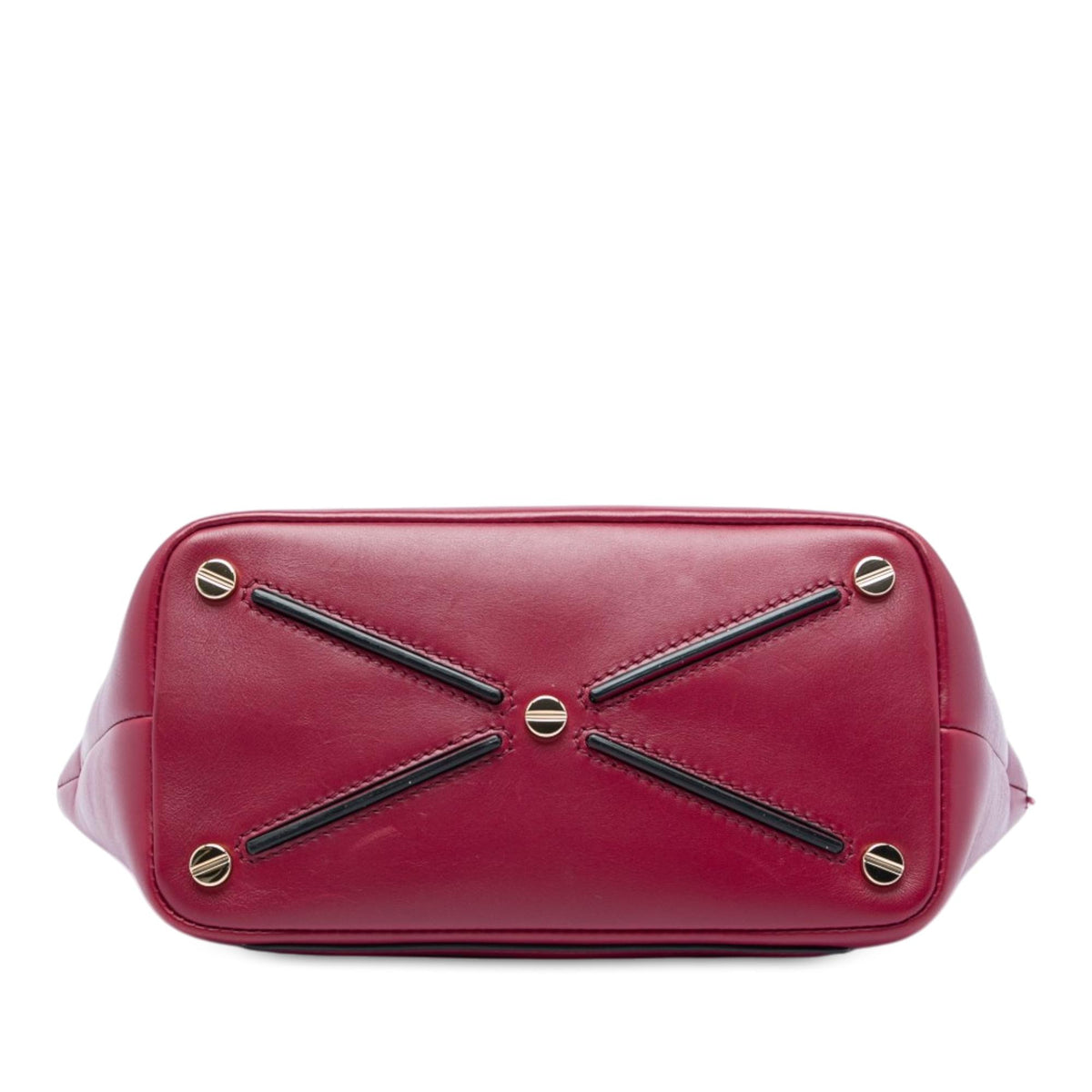 Valentino Leather Rockstud Demilune Satchel