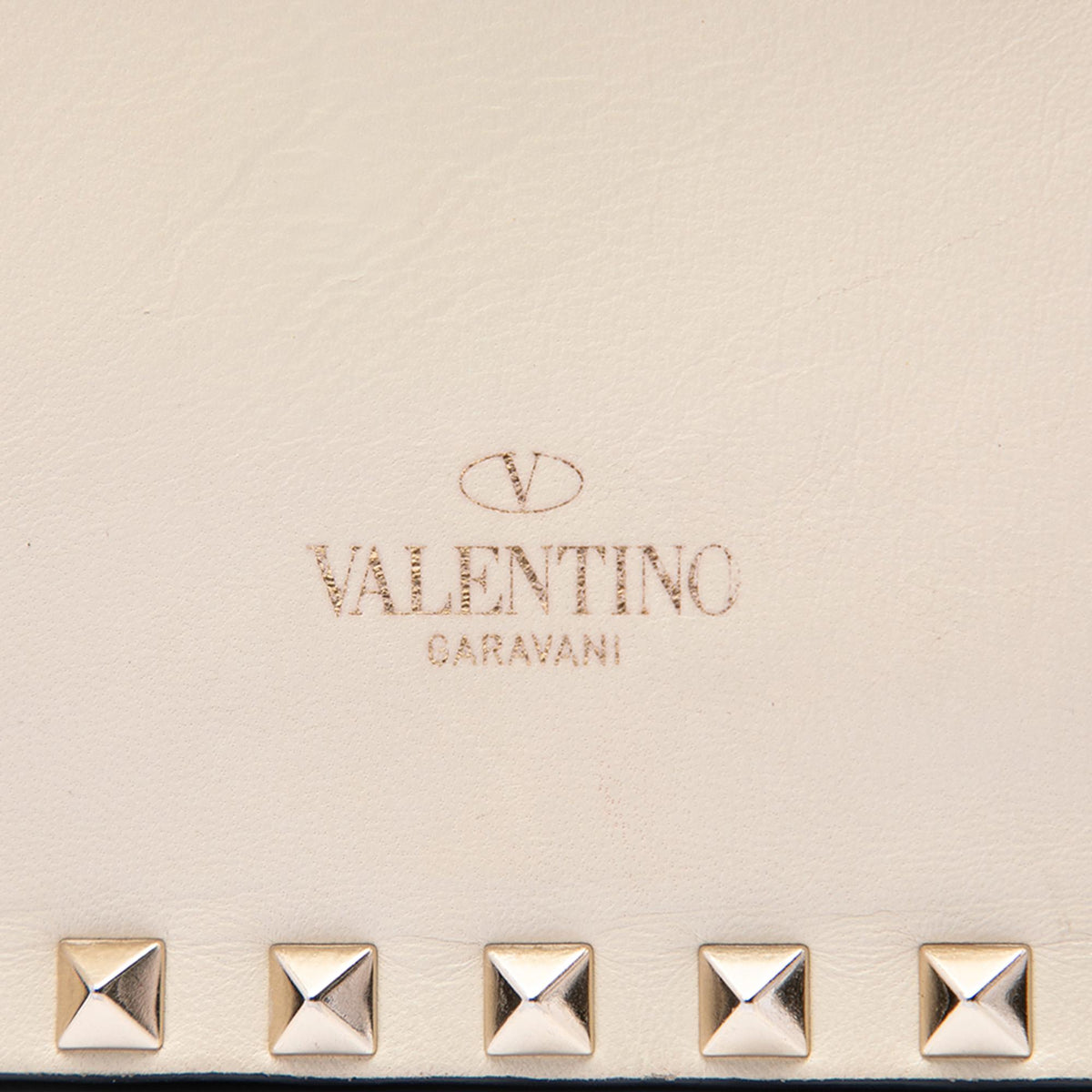 Valentino Leather Rockstud Flap Clutch