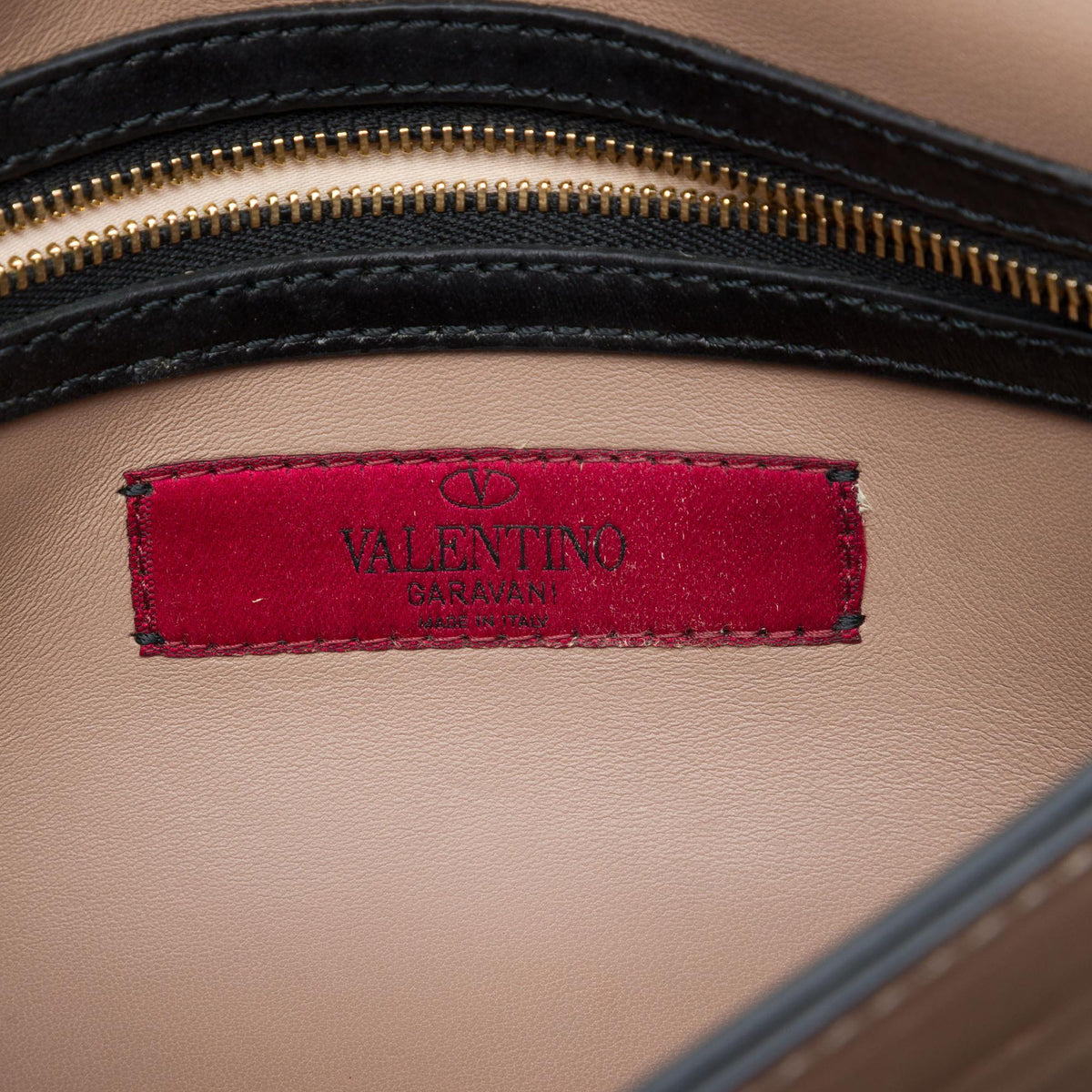 Valentino Leather Rockstud Flap Clutch