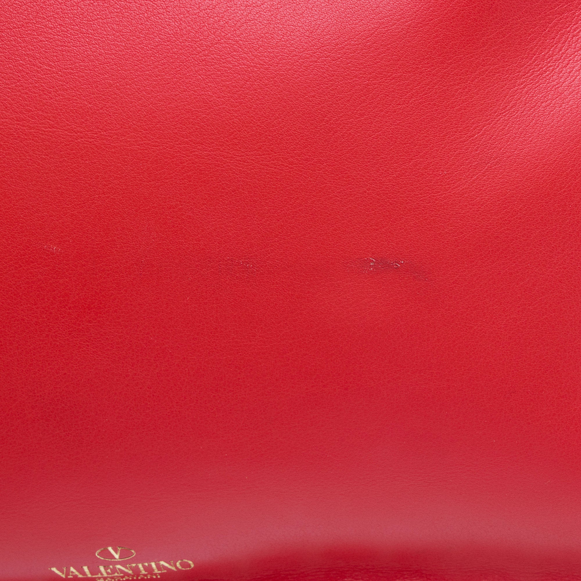 Valentino Leather Rockstud Large Flat Clutch (SHF-a0ZZBM)