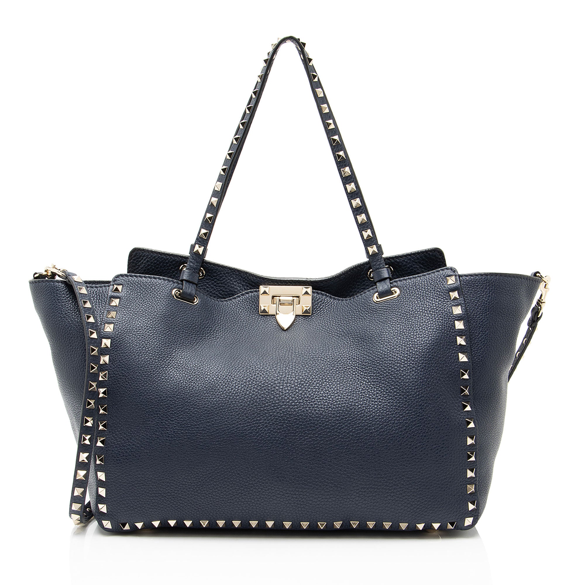 Valentino Leather Rockstud Medium Tote