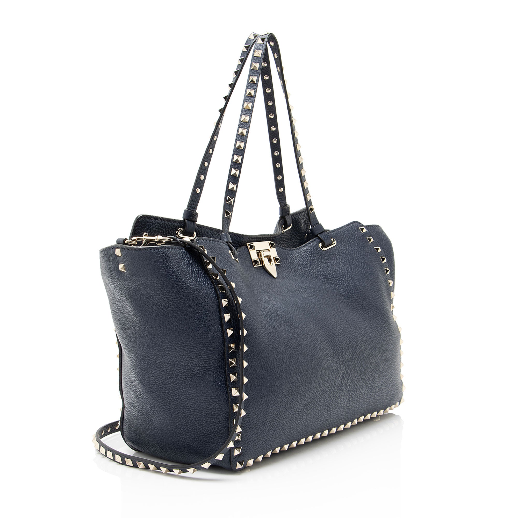 Valentino Leather Rockstud Medium Tote
