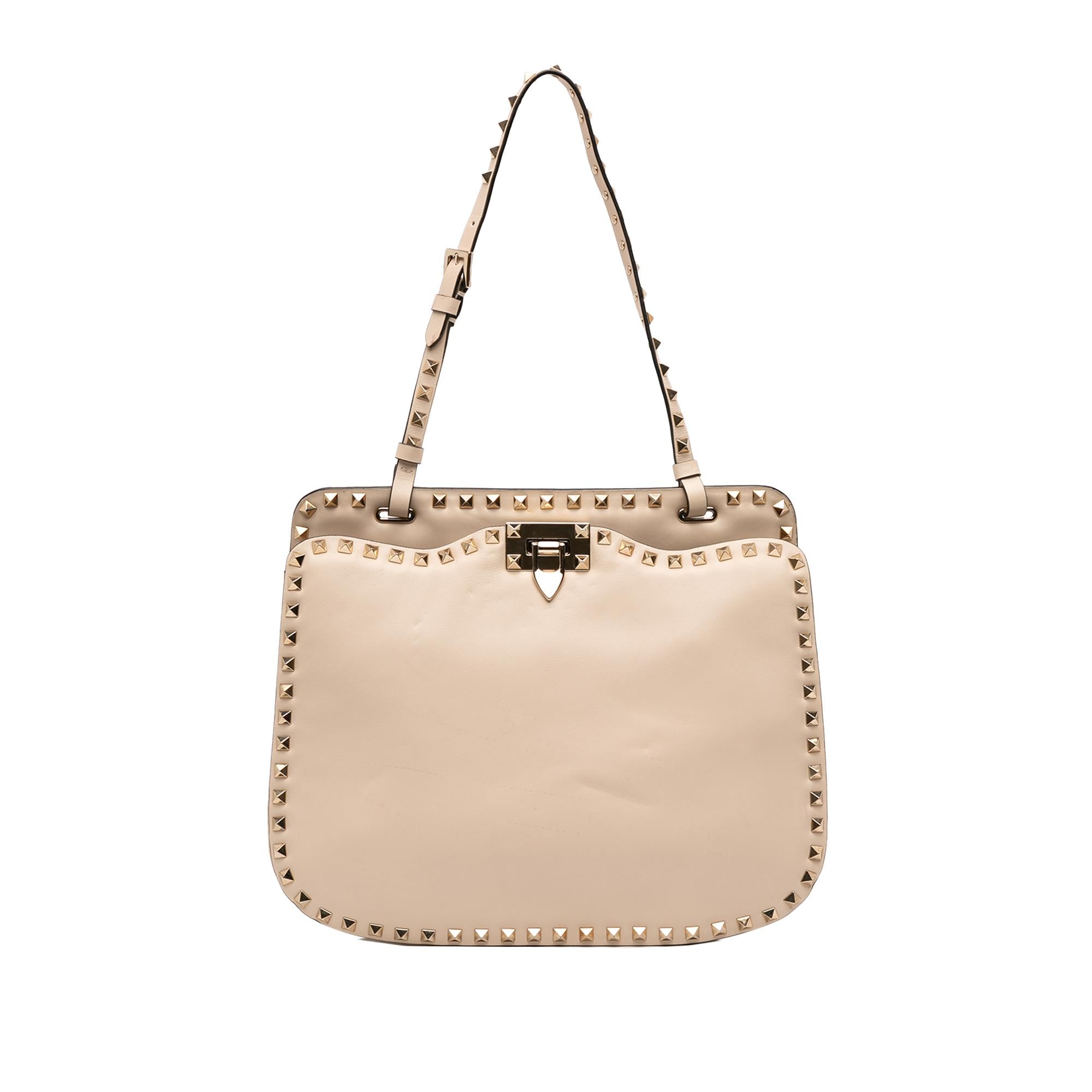 Valentino Leather Rockstud Shoulder Bag