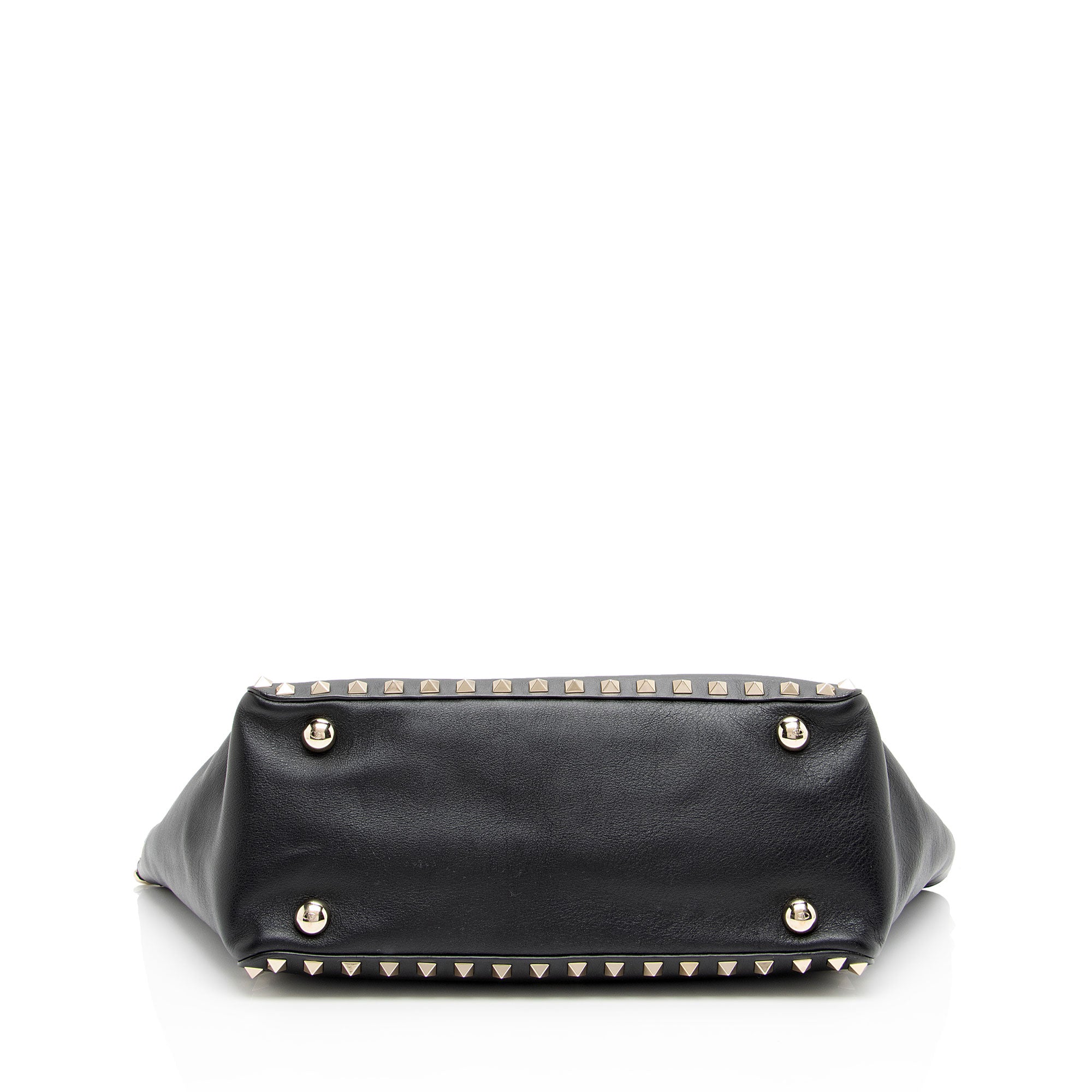 Valentino Leather Rockstud Small Tote (SHF-oEYL8h)