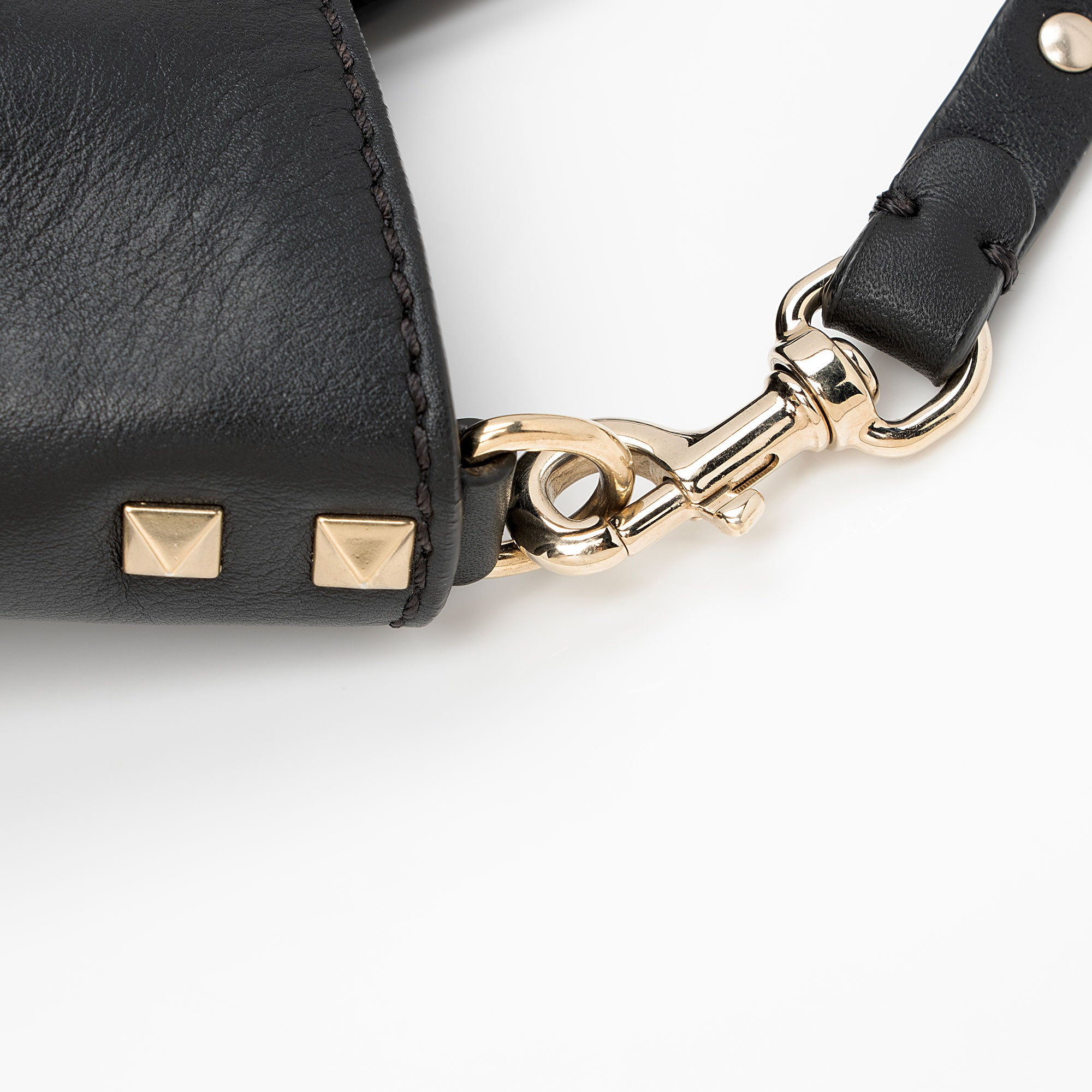 Valentino Leather Rockstud Small Tote (SHF-oEYL8h)