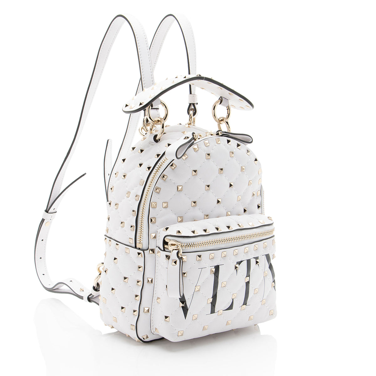 Valentino Leather Rockstud Spike Mini Backpack