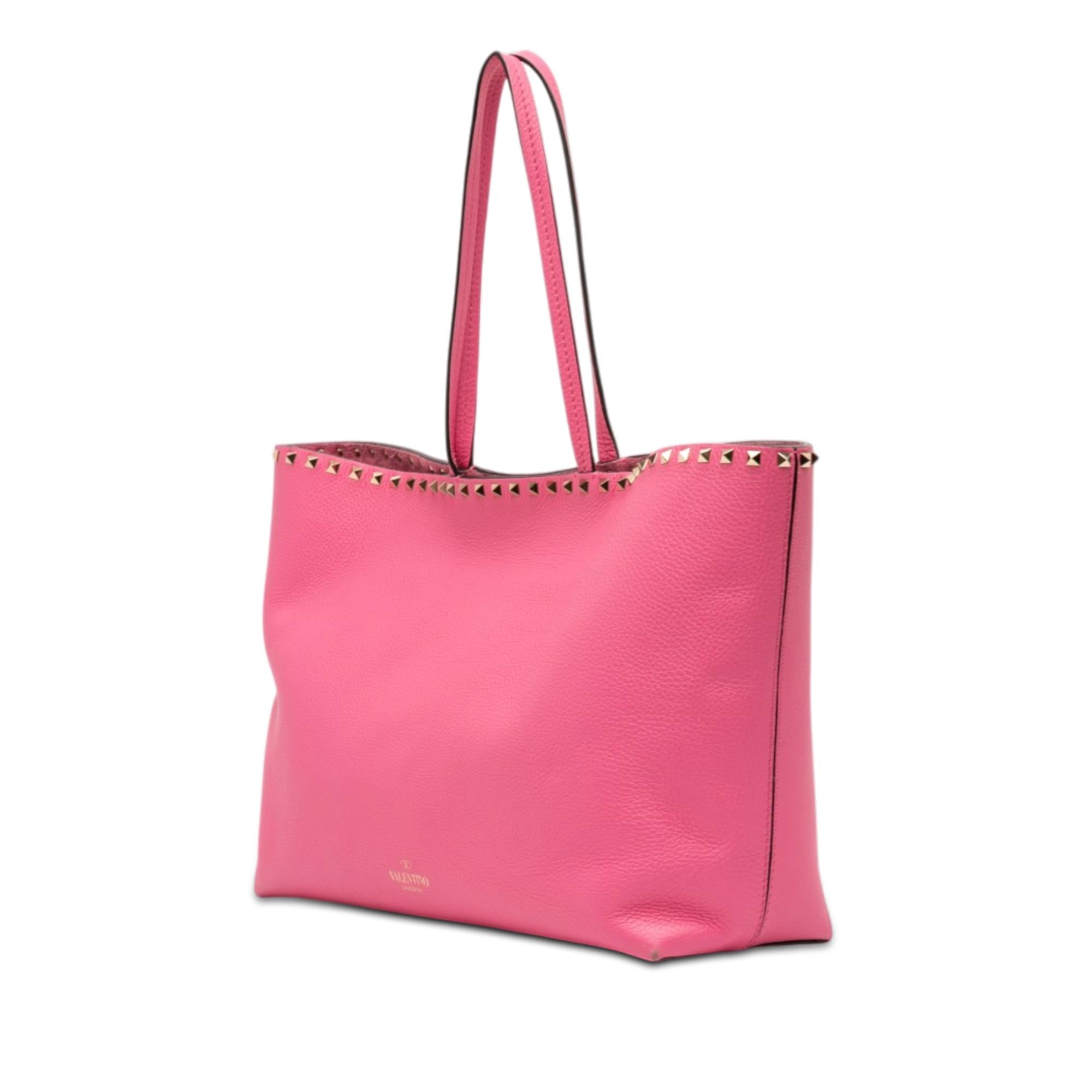 Valentino Leather Rockstud Tote