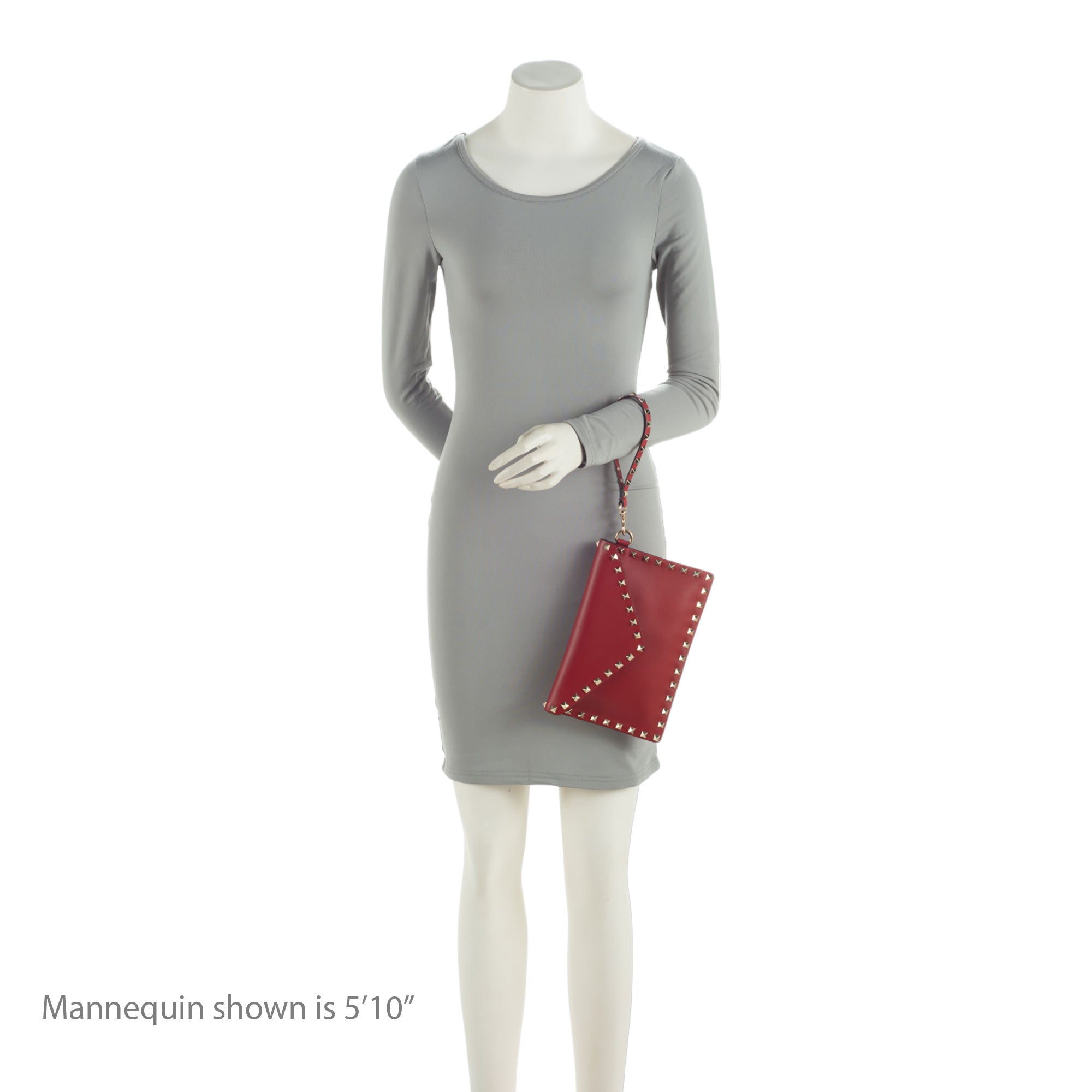 Valentino Leather Rockstud V-Flap Wristlet (SHF-c3xVhQ)