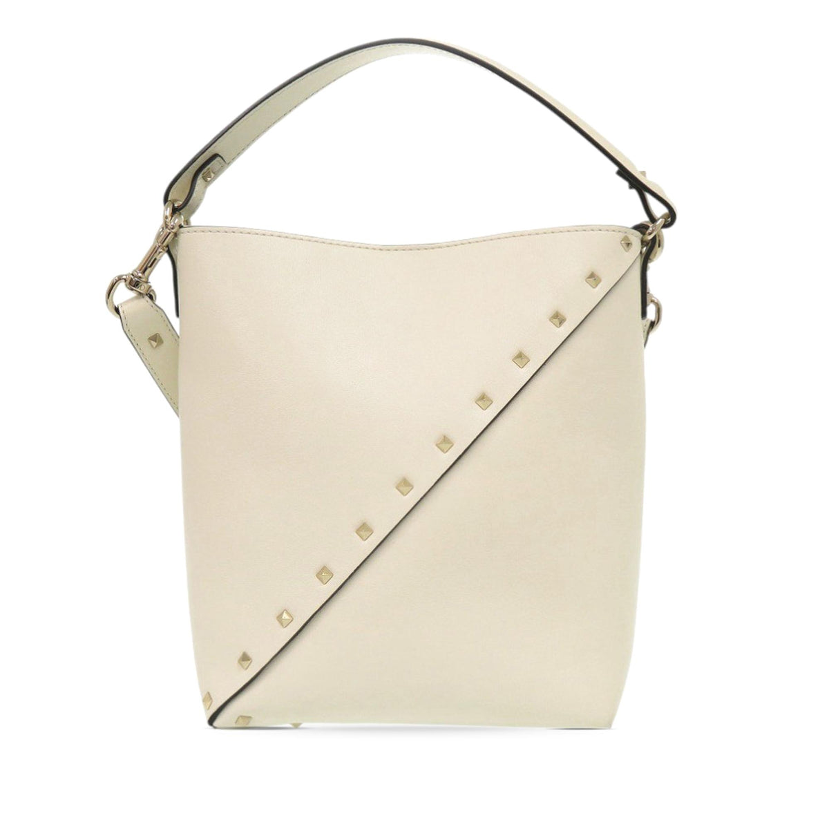 Valentino Leather Rockstud Wispy Bucket Bag