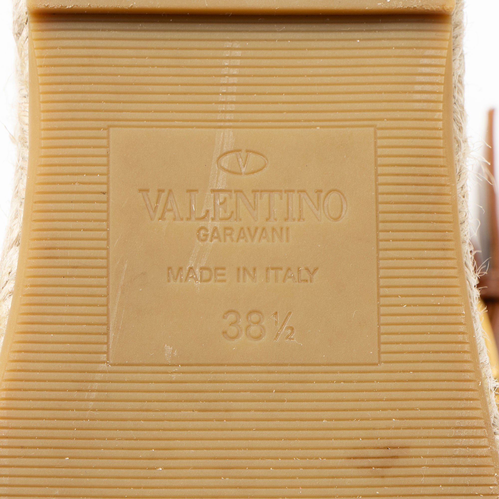 Valentino Leather Rose Atelier 03 Espadrille Wedges - Size 8.5 / 38.5