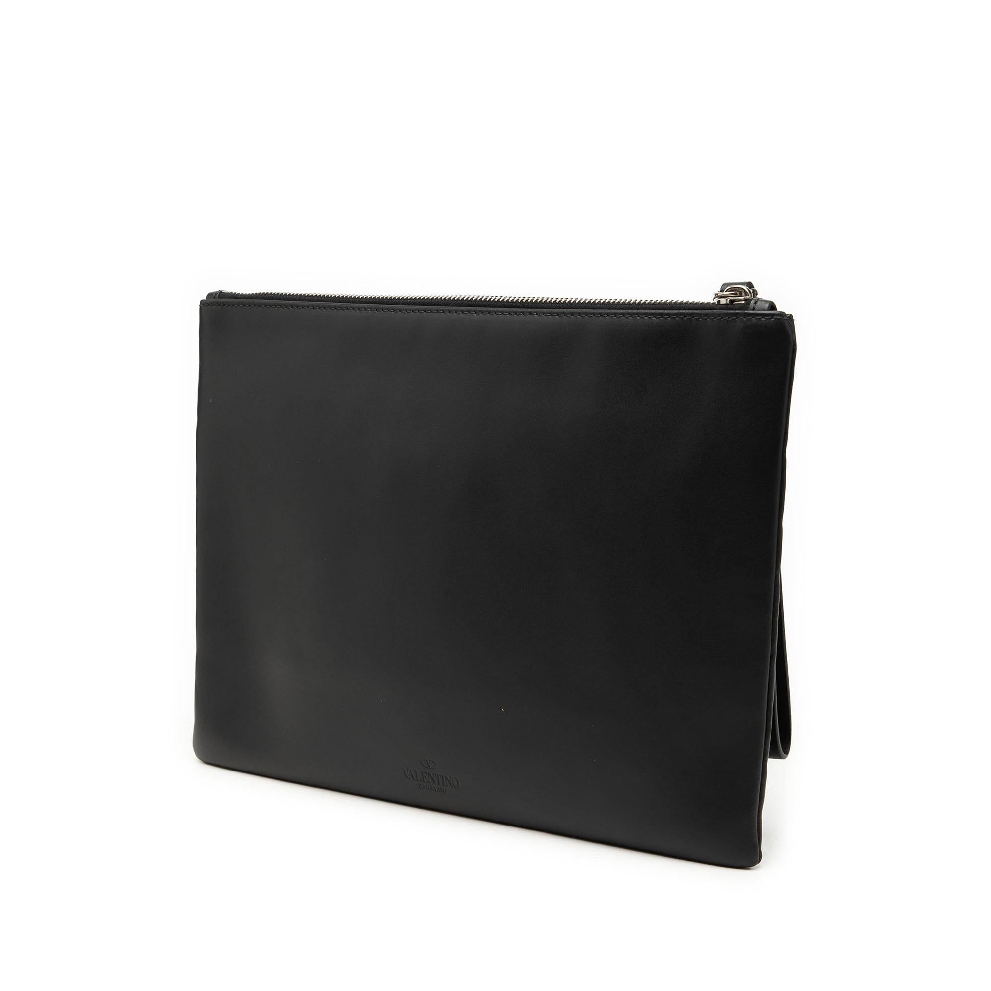Valentino Leather VLTN Clutch