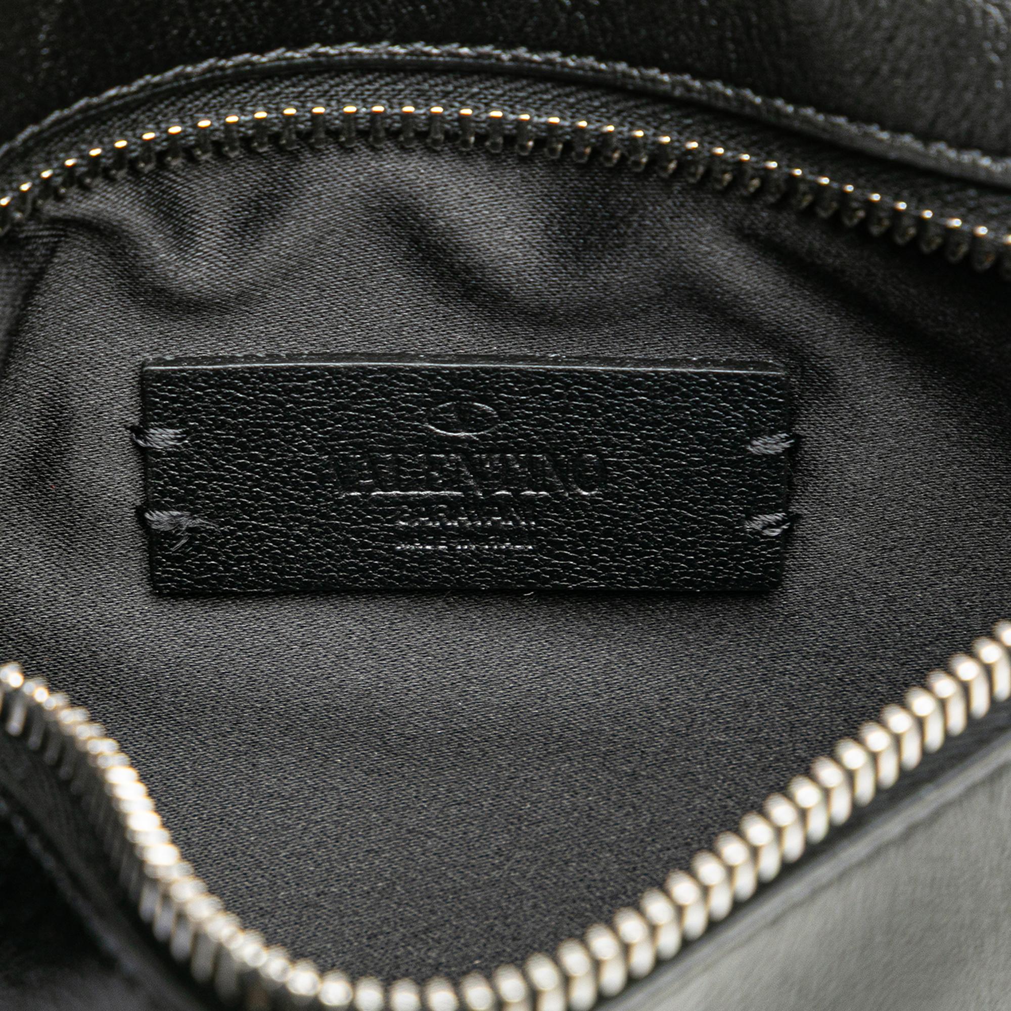 Valentino Leather VRing Neck Pouch