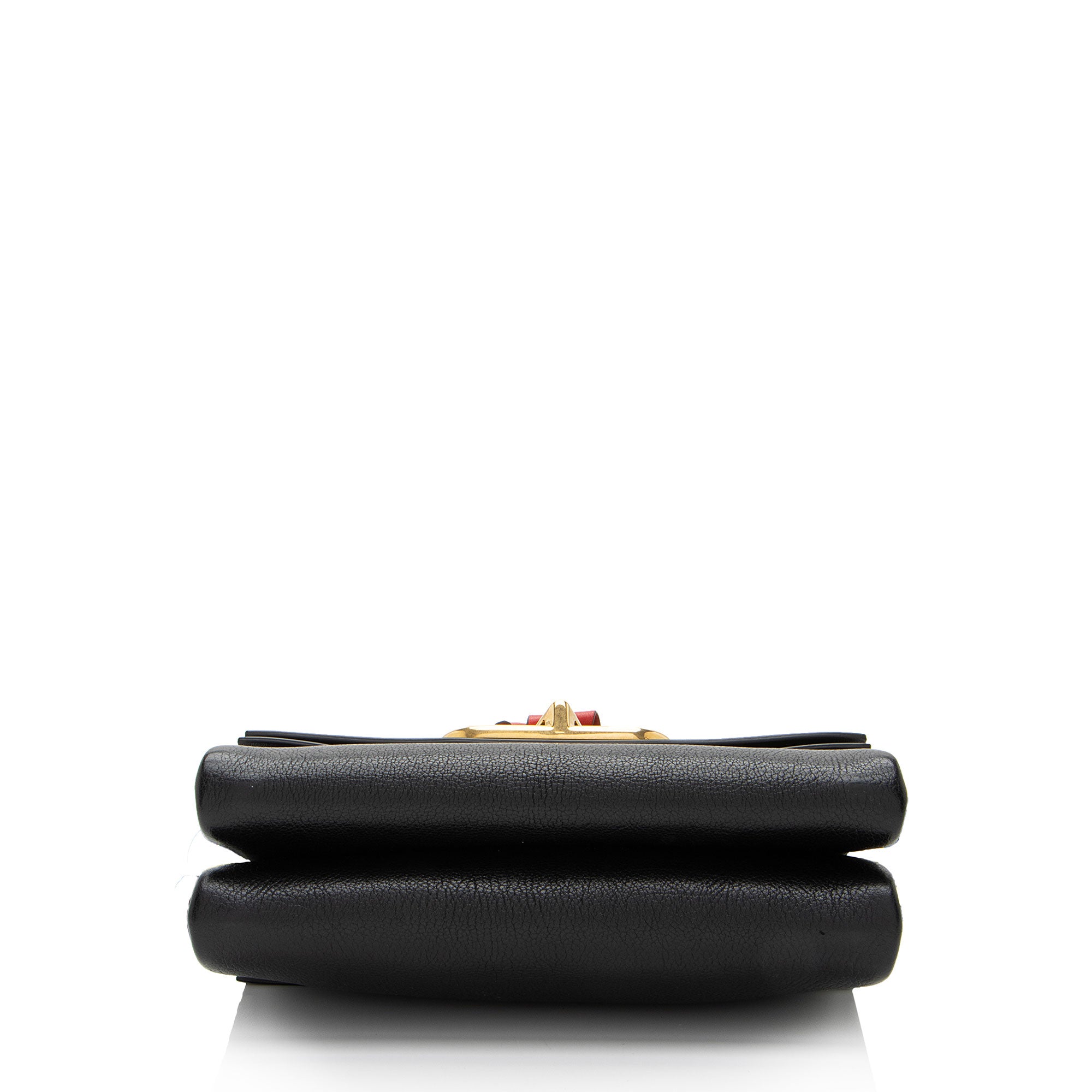 Valentino Leather Vring Shoulder Bag