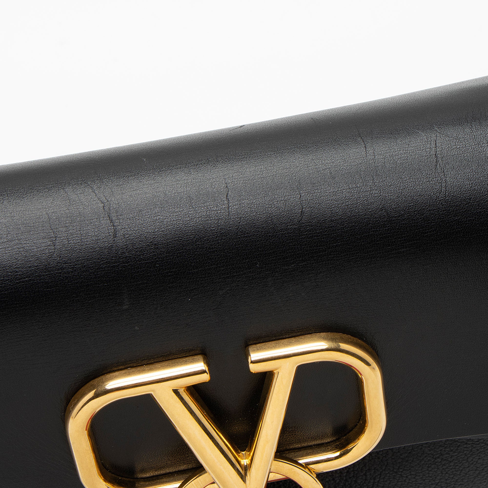 Valentino Leather Vring Shoulder Bag