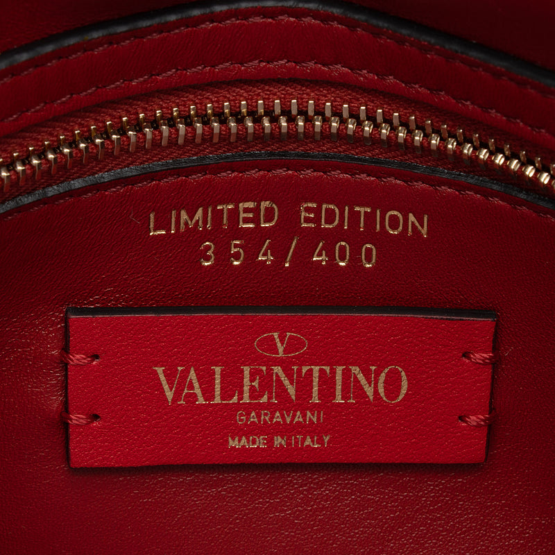 Valentino Calfskin Rockstud Spike Up Shoulder Bag (SHF-bfMgJN)