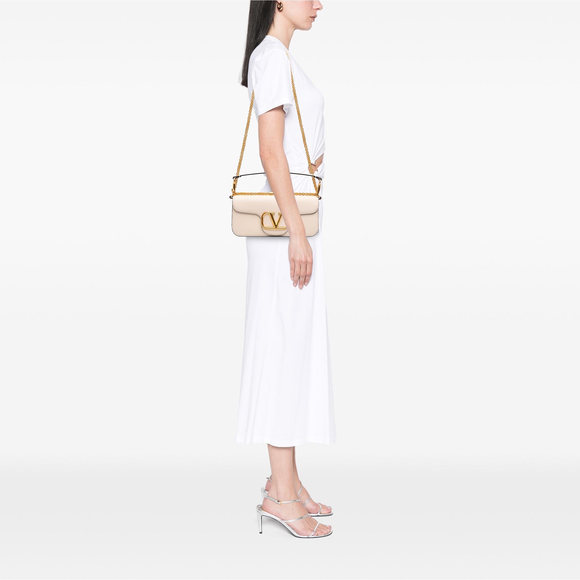 Valentino Medium Calfskin VLogo Loco Satchel