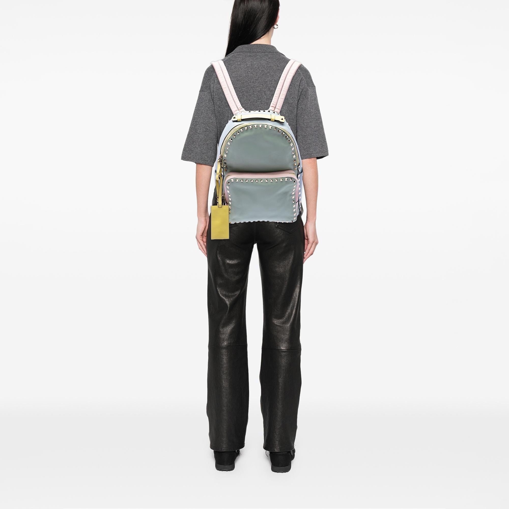 Valentino Medium Calfskin Watercolor Rockstud Backpack