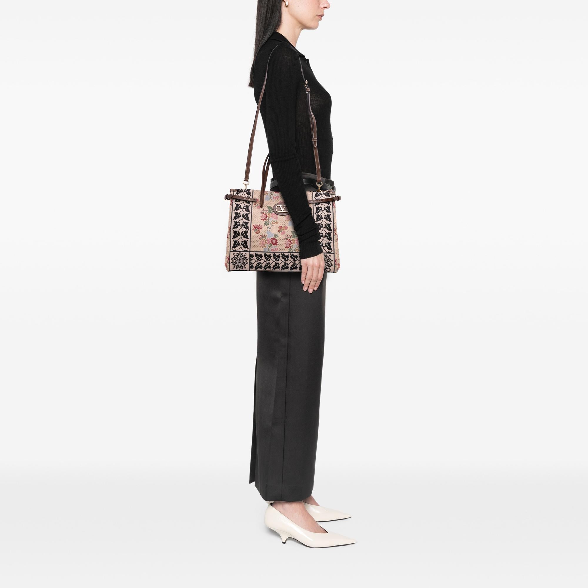 Valentino Medium Canvas Antibes Shopping Bag