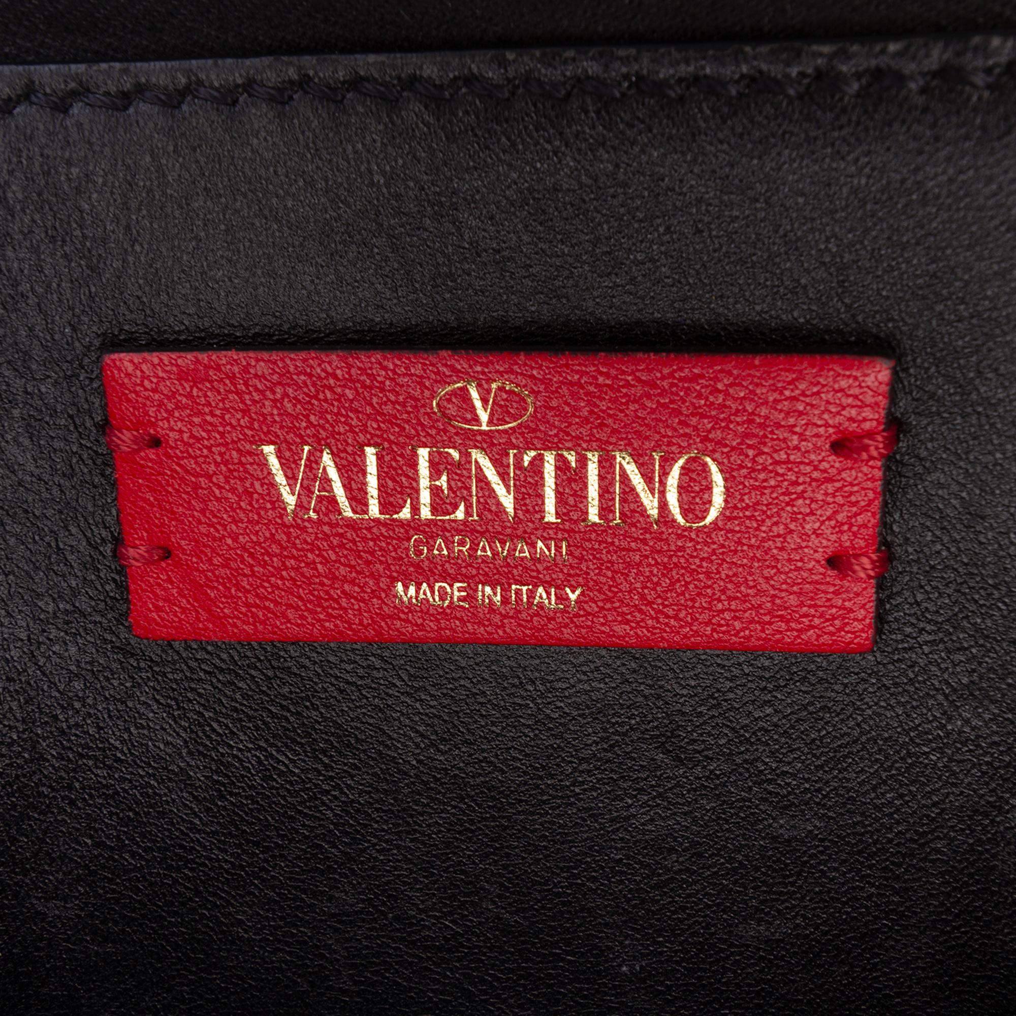 Valentino Medium Grained Calfskin VRing Top Handle Bag