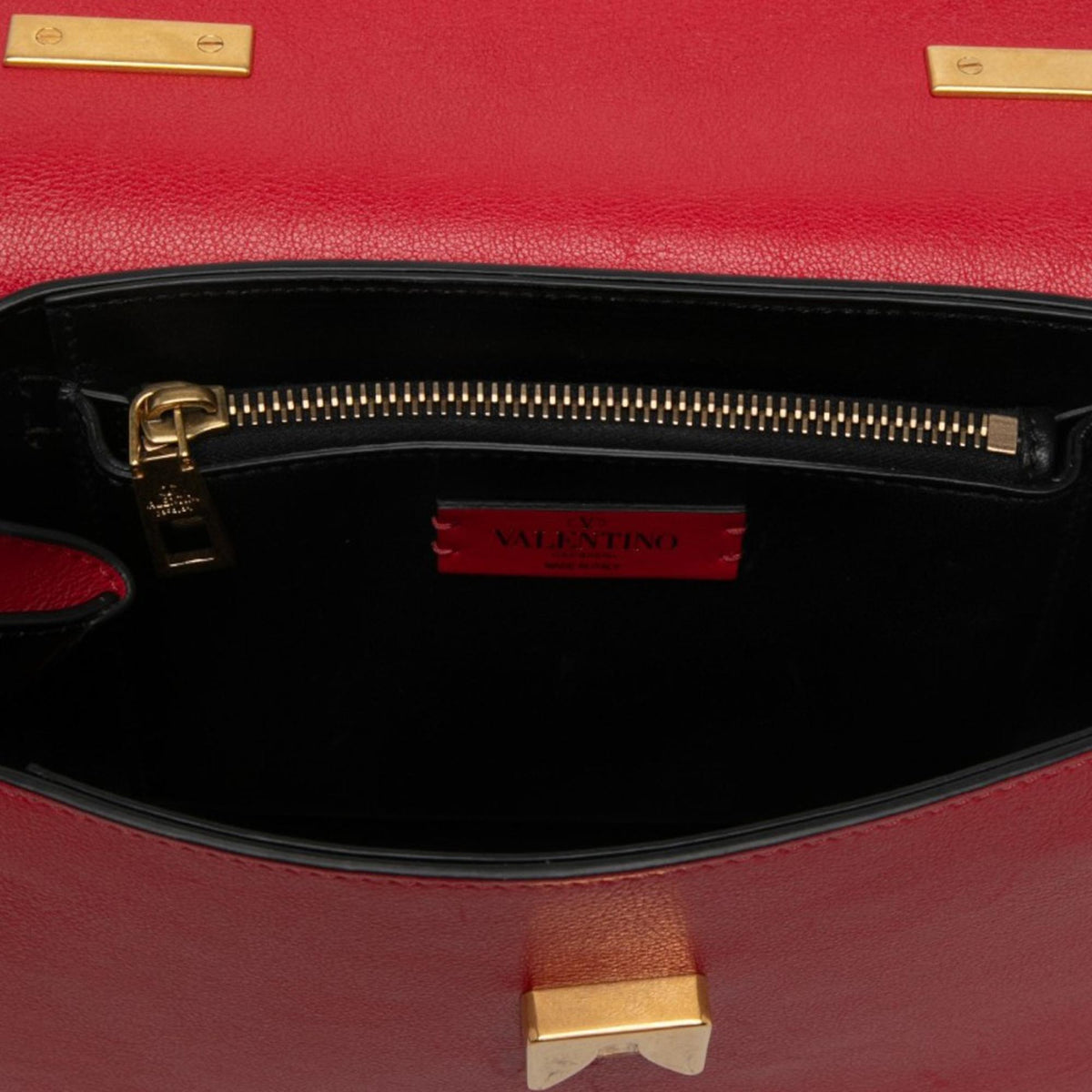 Valentino Medium Grained Calfskin VRing Top Handle Bag