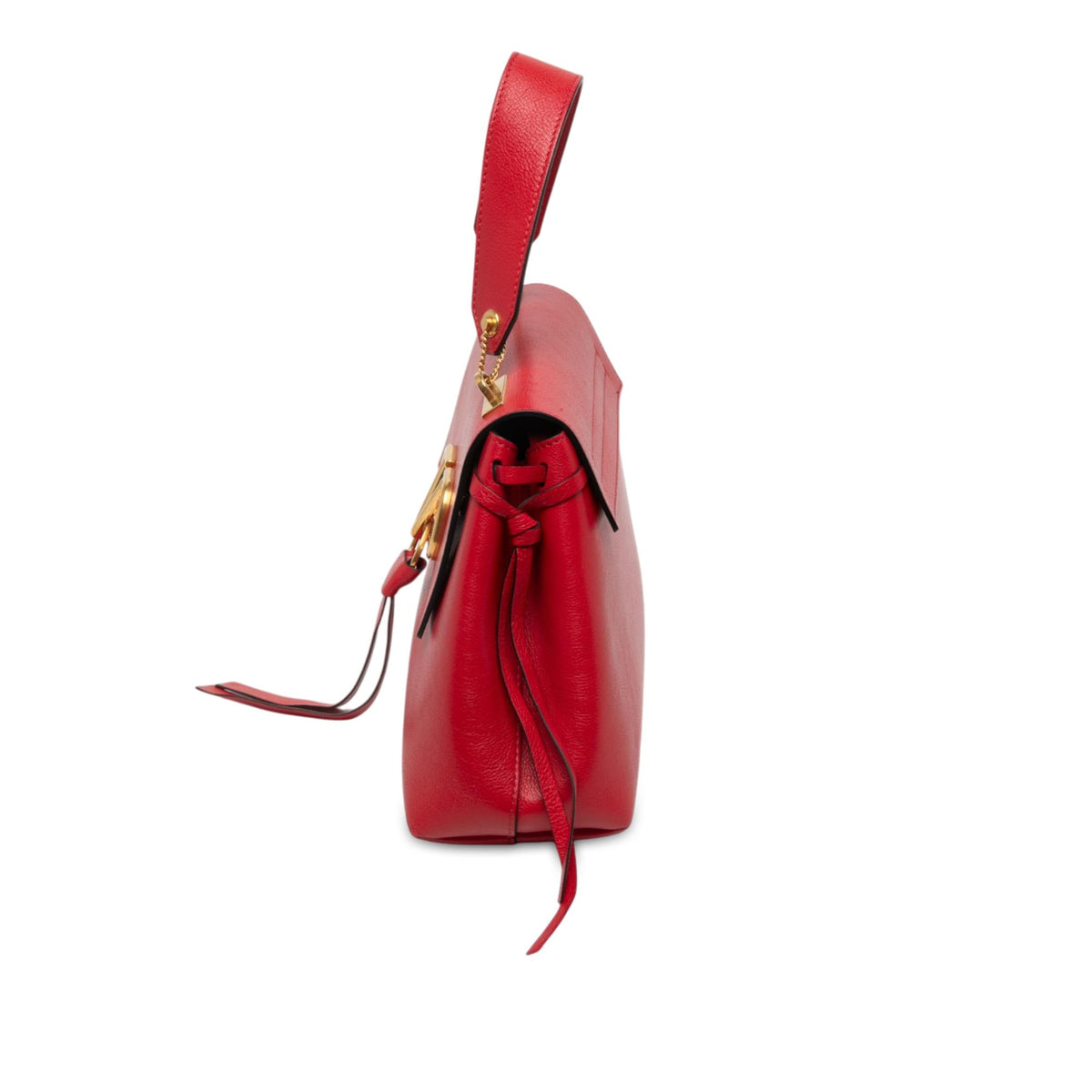 Valentino Medium Grained Calfskin VRing Top Handle Bag